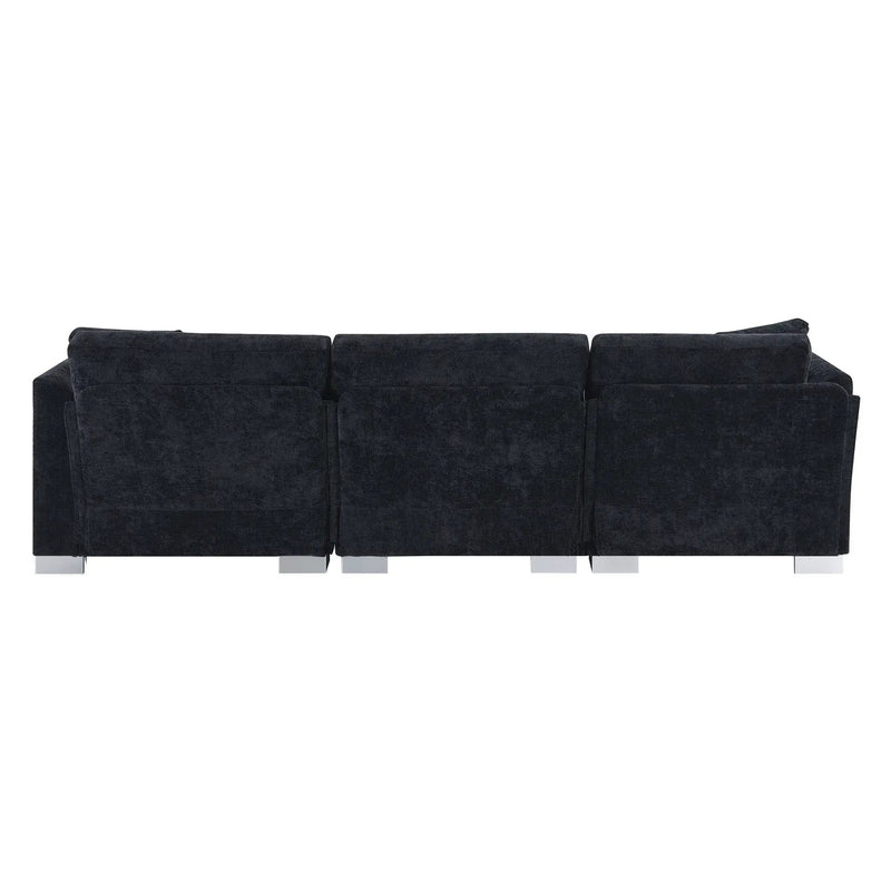 Modern Cloud Sectional Sofa L Shaped Luxury Couch Set With 2 Free Pillows 4 Seat With Oversized Chaise by HouseOfZazla