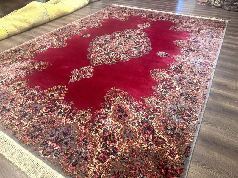 Karastan Rug 8.8 x12 Red Kirman #762, Original 700 Series, Vintage Karastan Carpet, Discontinued Karastan Rug, Karastan Wool Area Rug by Jewel Rugs