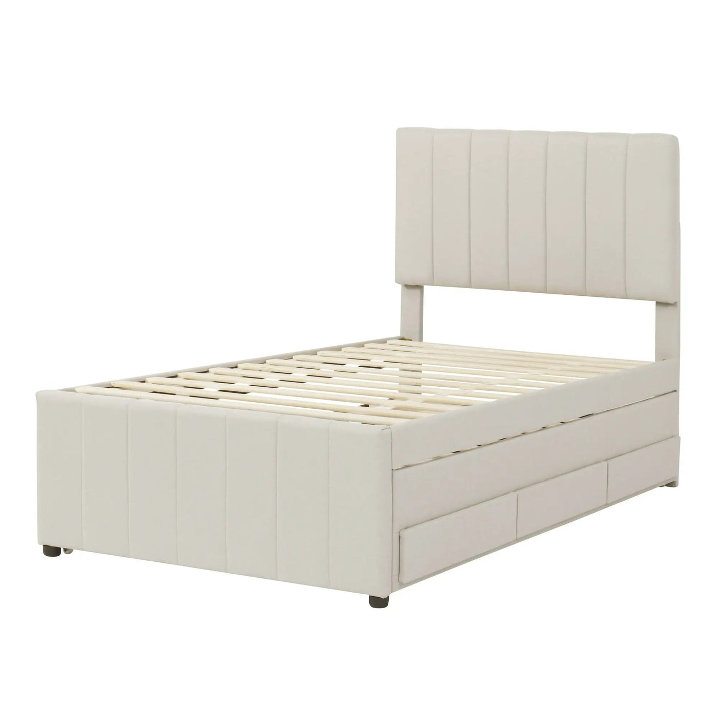 Upholstered Design Platform Bed With Trundle by Unique Piece Furniture