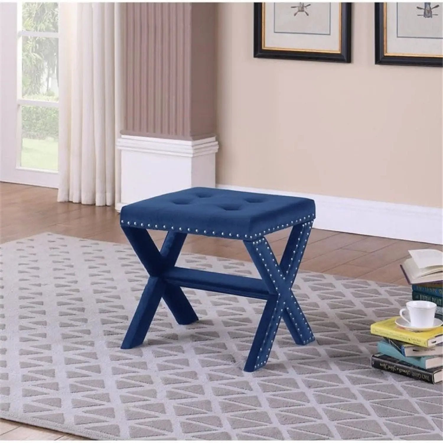 Upholstered Accent Bench With Nailhead Trim by Unique Piece Furniture