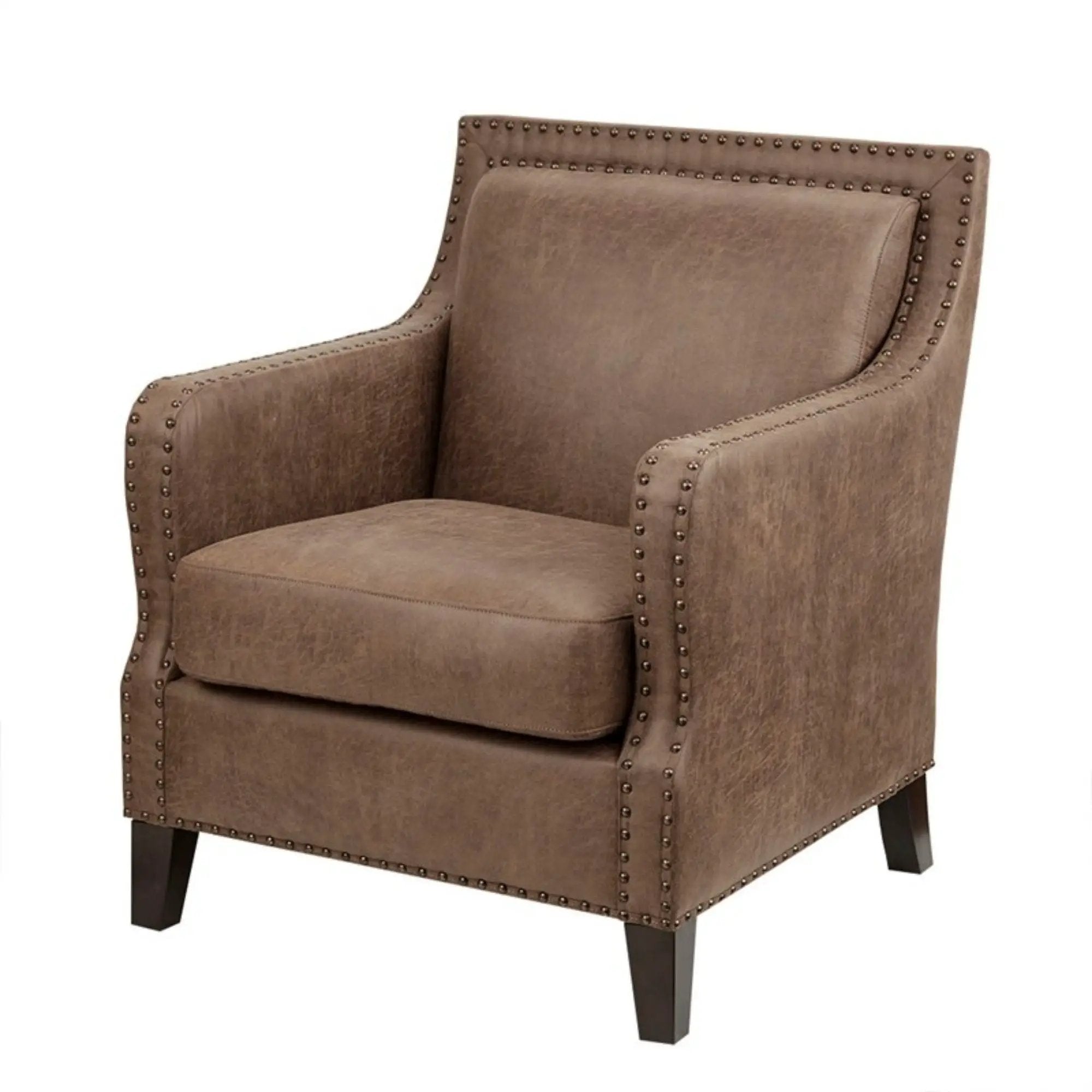 Shasta - Accent Chair With And Nail Buttons - Brown by HouseOfZazla
