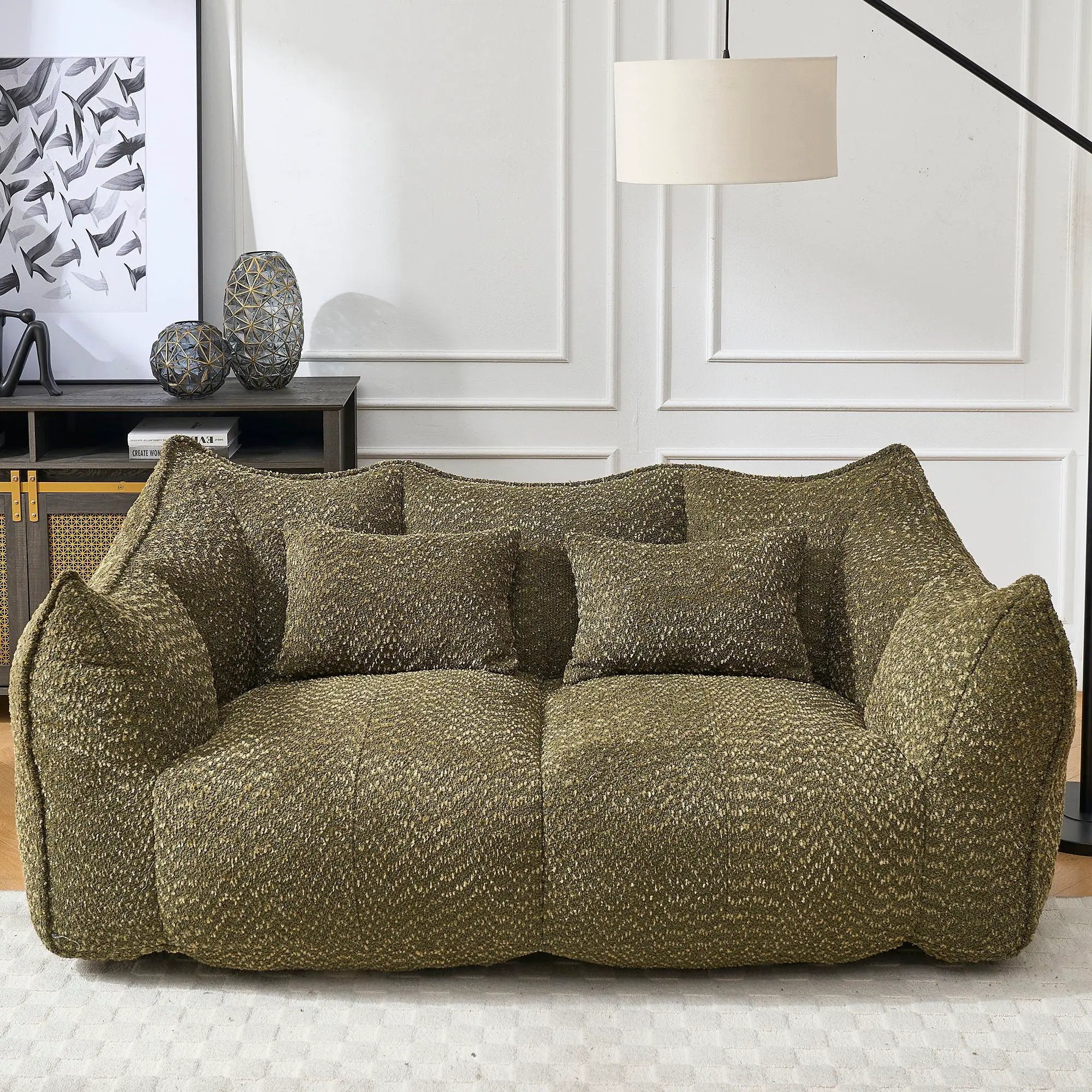 Comfortable Dual Beanbag Chair With High Resilience Foam Core For 2 People by HouseOfZazla