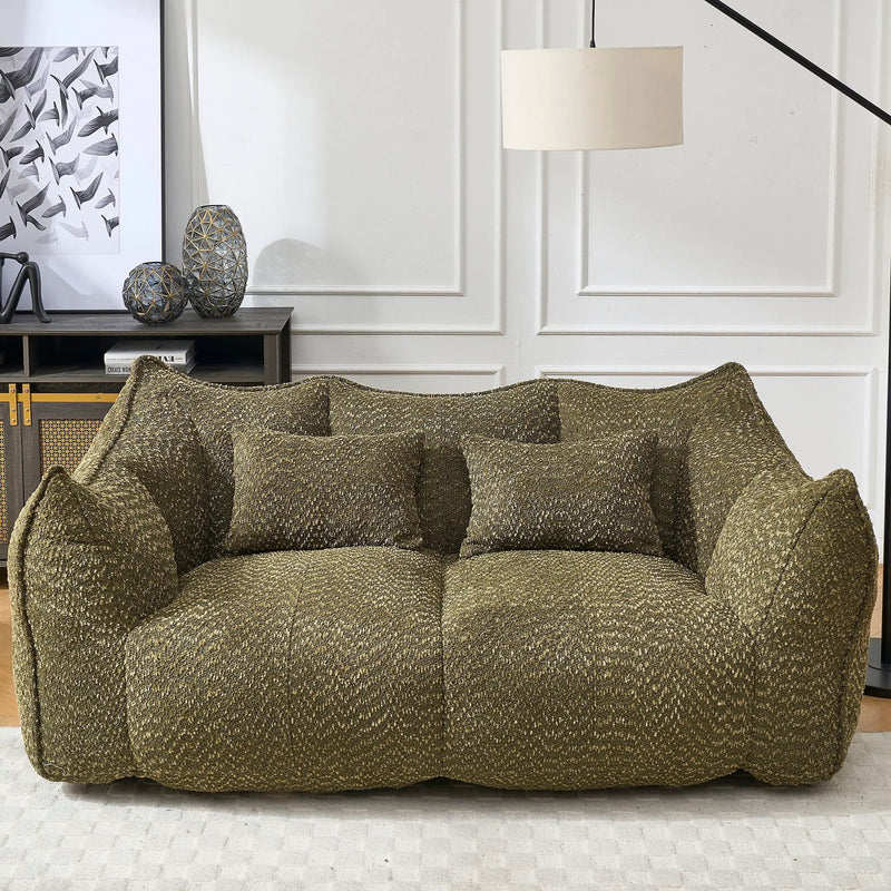Comfortable Dual Beanbag Chair With High Resilience Foam Core For 2 People by HouseOfZazla