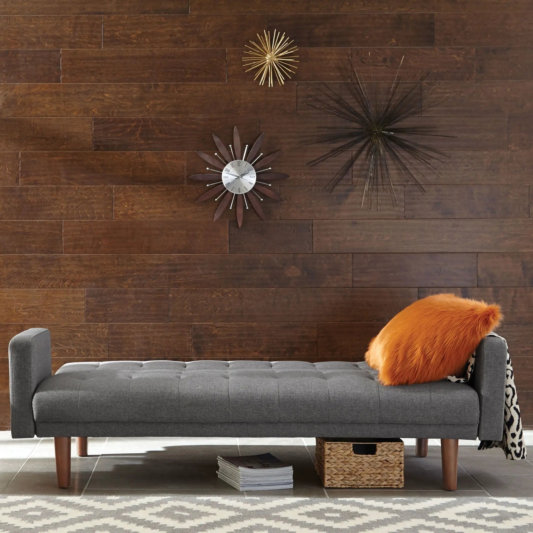 Mohawk - Tufted Back Sofa Bed - Gray by HouseOfZazla