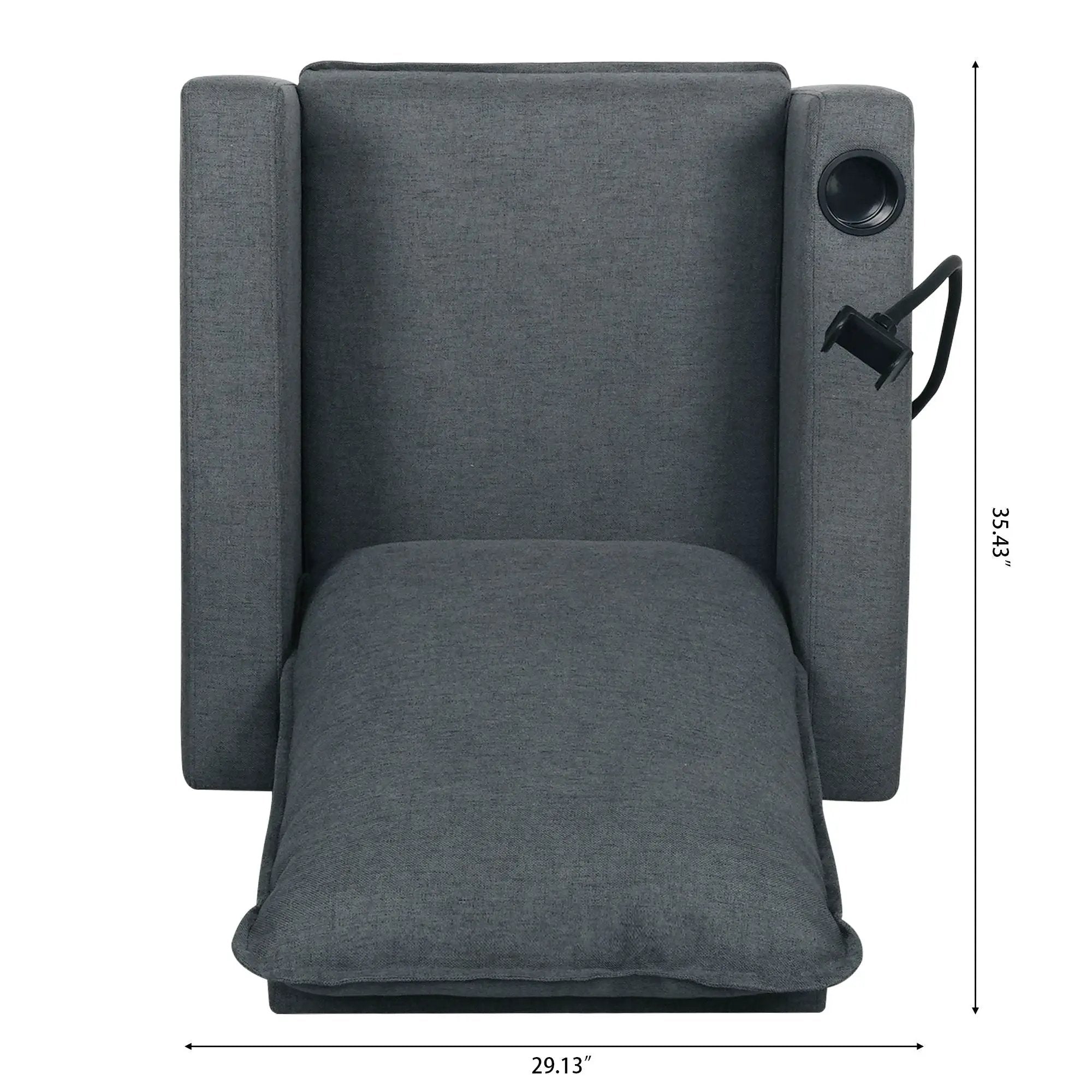 Recliner Chairs For Adults, Adjustable Recliner Sofa With Mobile Phone Holder & Cup Holder, Modern Reclining Chairs Fabric Push Back Recliner Chairs For Living Room, Bedroom by HouseOfZazla