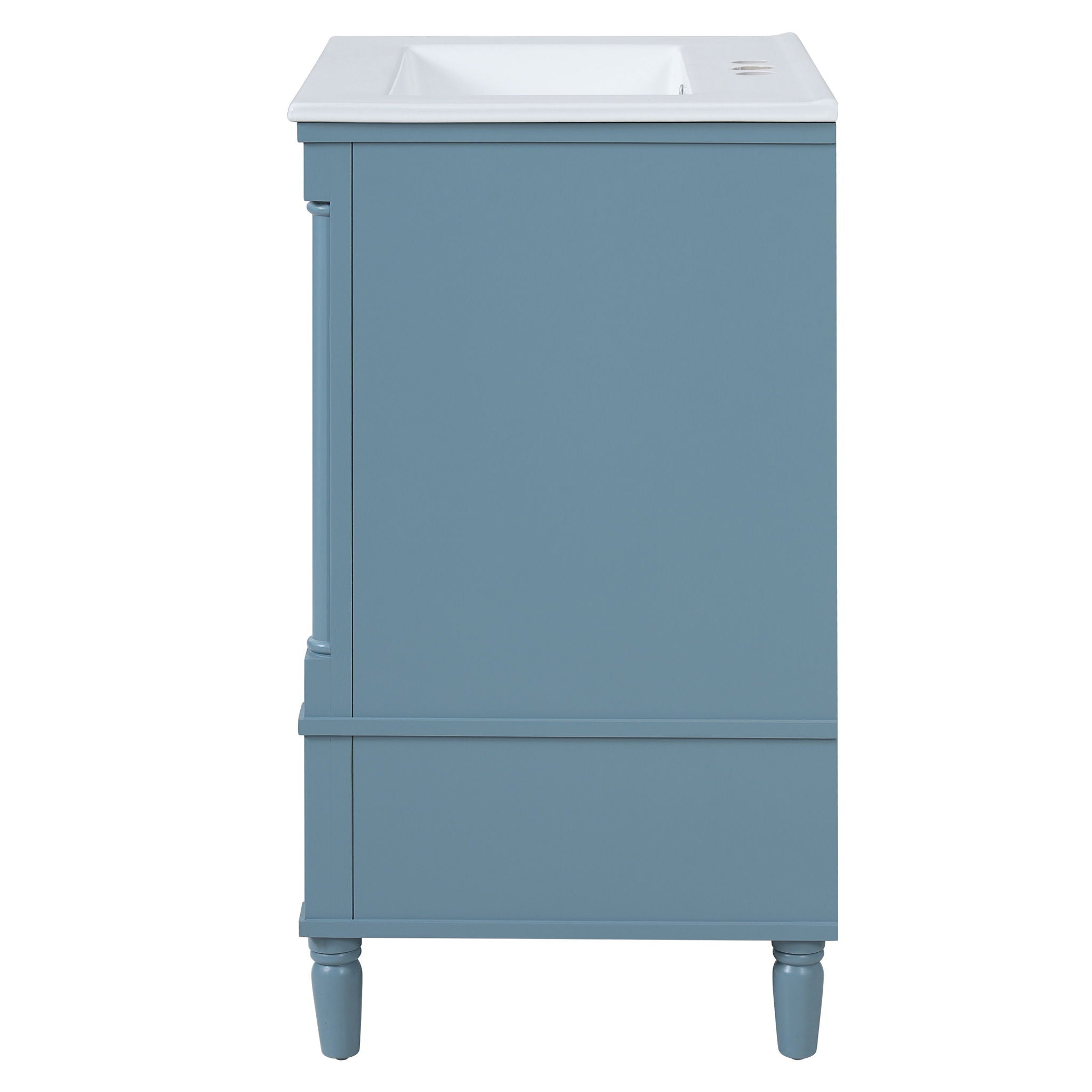 Bathroom Vanity With Ornate French Cylinder Legs, Soft Close Drawer by HouseOfZazla