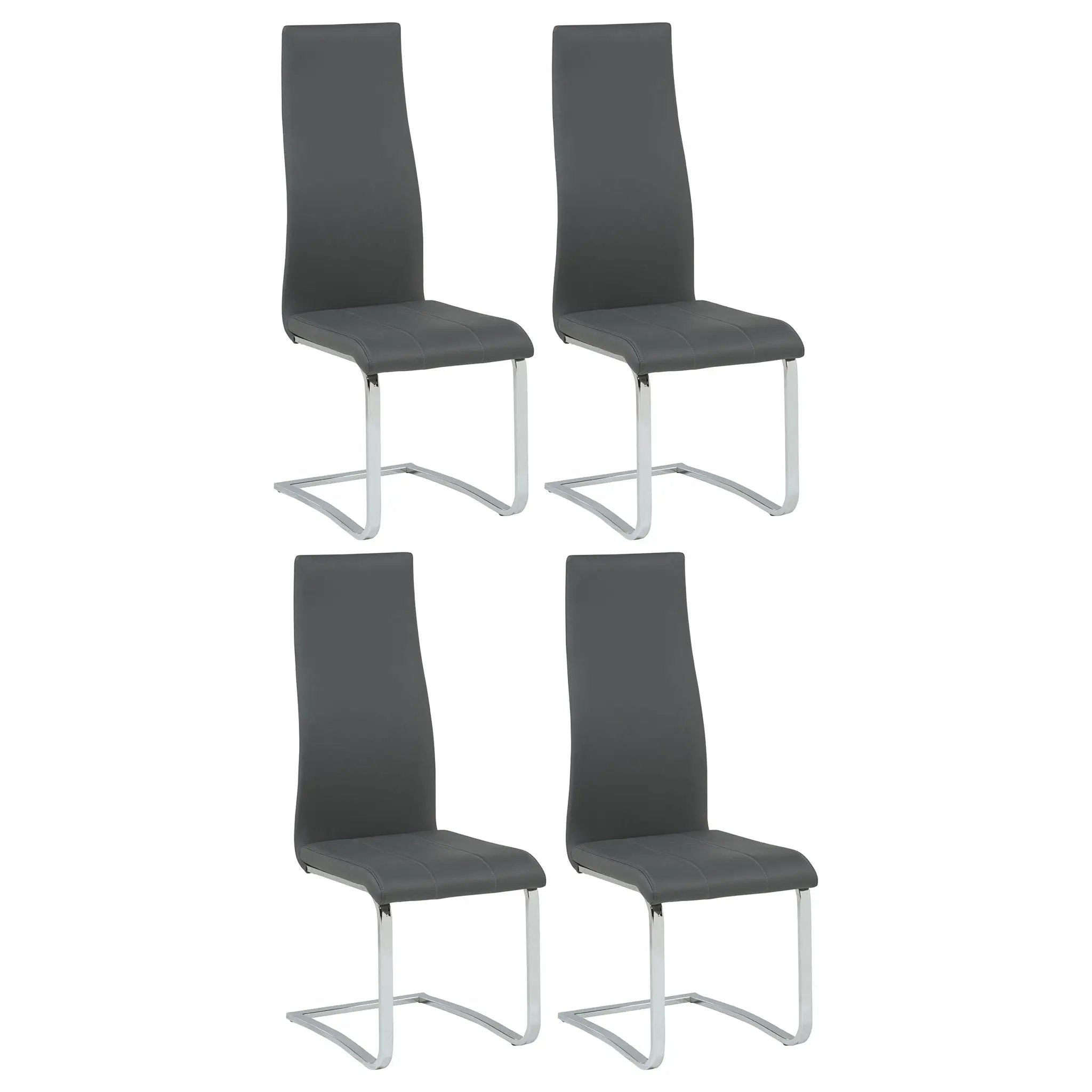 Montclair Upholstered Dining Side Chair Grey (Set of 4) by Unique Piece Furniture