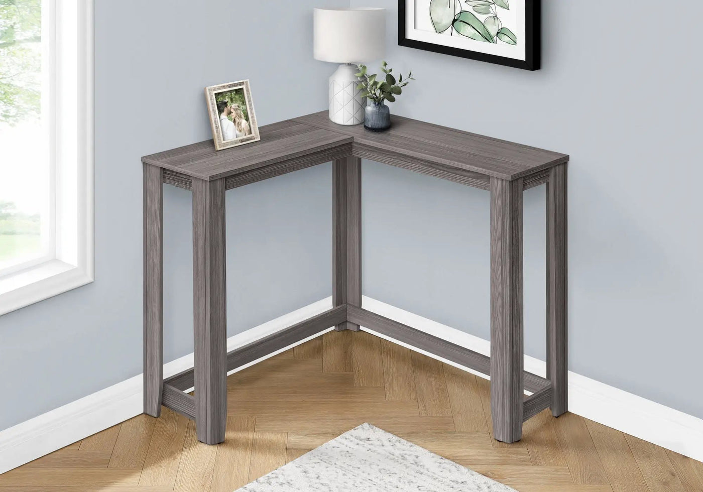 Corner Accent Console Table for Entryway by HouseOfZazla