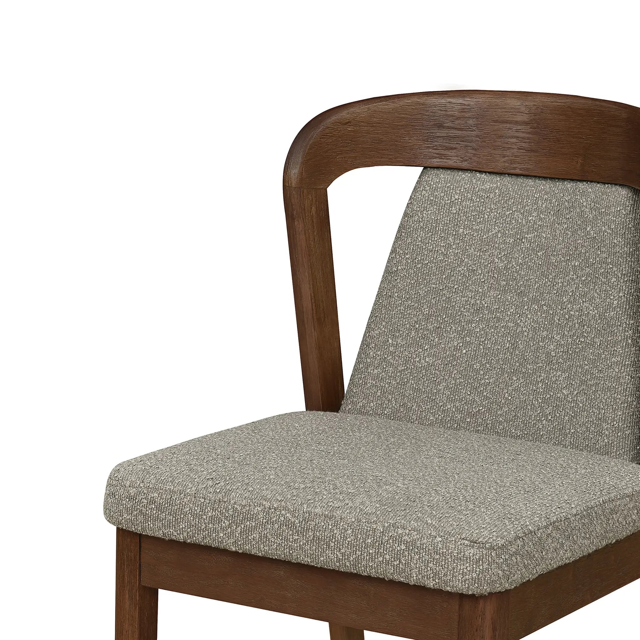 Upholstered Backrest Armless Dining Chairs (Walnut+Light Brown) by HouseOfZazla