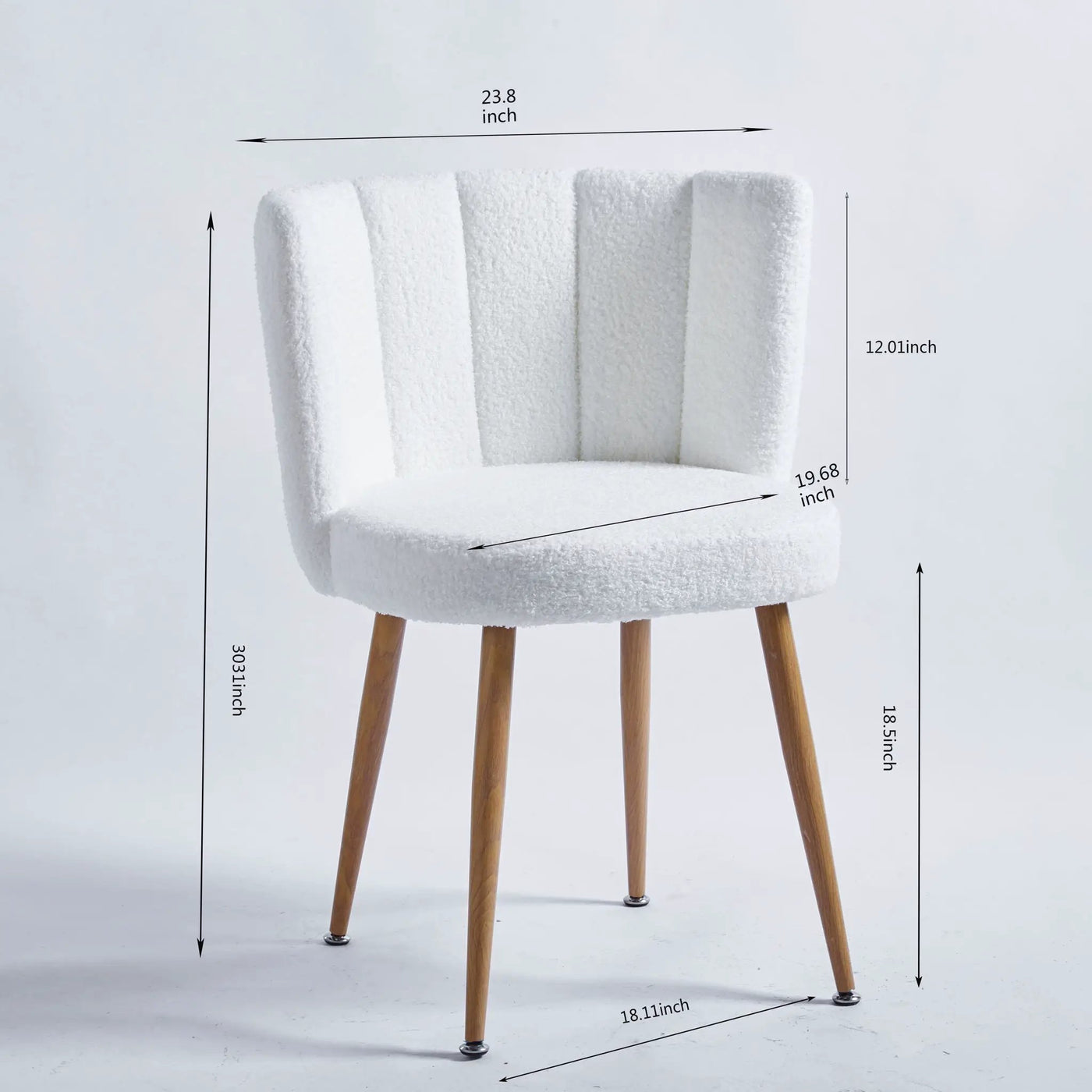 Modern Dining Chair (Set of 2) With Iron Tube Wood Color Legs, Shorthair Cushions And Comfortable Backrest, Suitable For Dining Room, Living Room, Cafe, Simple Structure by Unique Piece Furniture