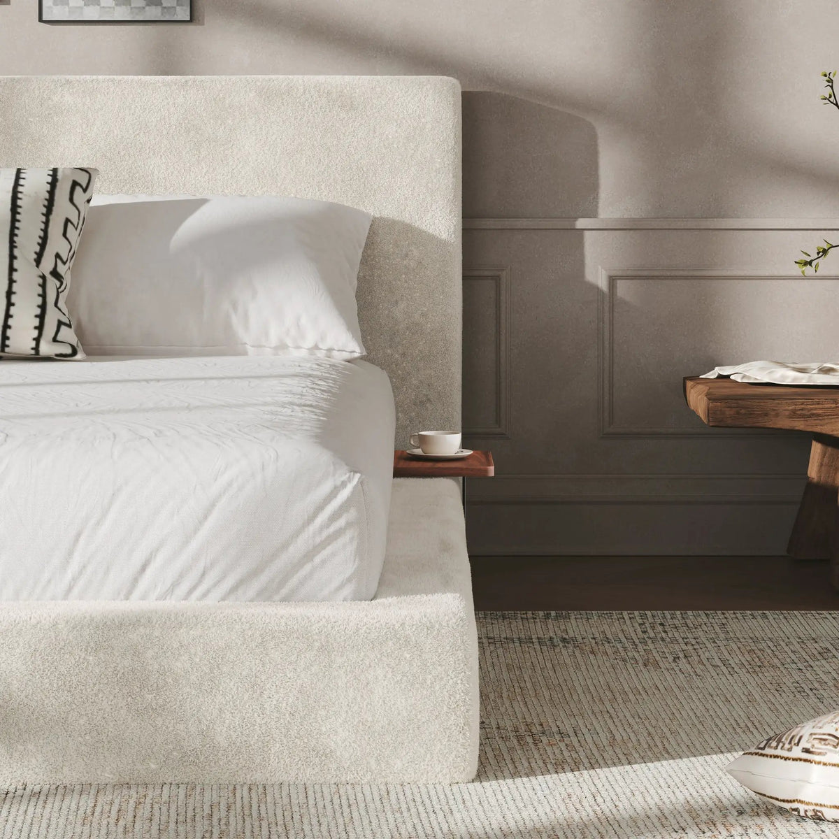 AirFrame Queen Bed Frame with Adjustable Sliding Side Table by HouseOfZazla