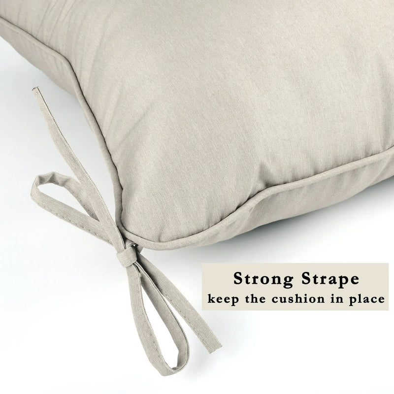 Outdoor Deep Seat Cushions For Patio Furniture Waterproof Set - Beige by HouseOfZazla