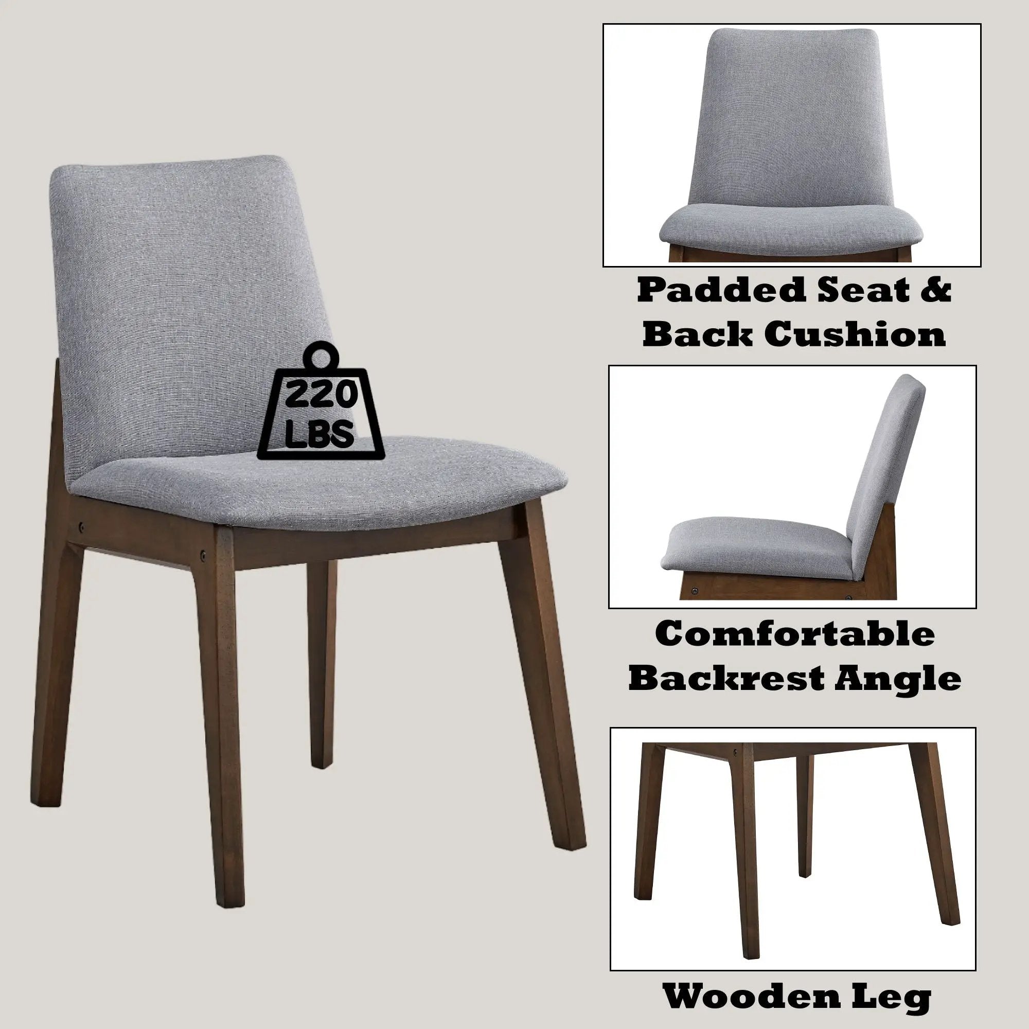 Kaela - Side Chair (Set of 2) - Light Gray by Unique Piece Furniture