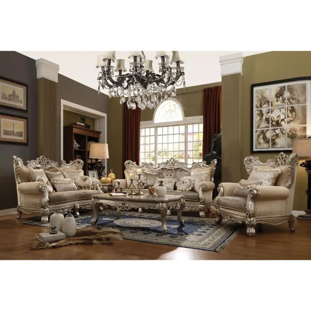 Ranita - Sofa With 7 Pillows - Fabric & Champagne by Unique Piece Furniture