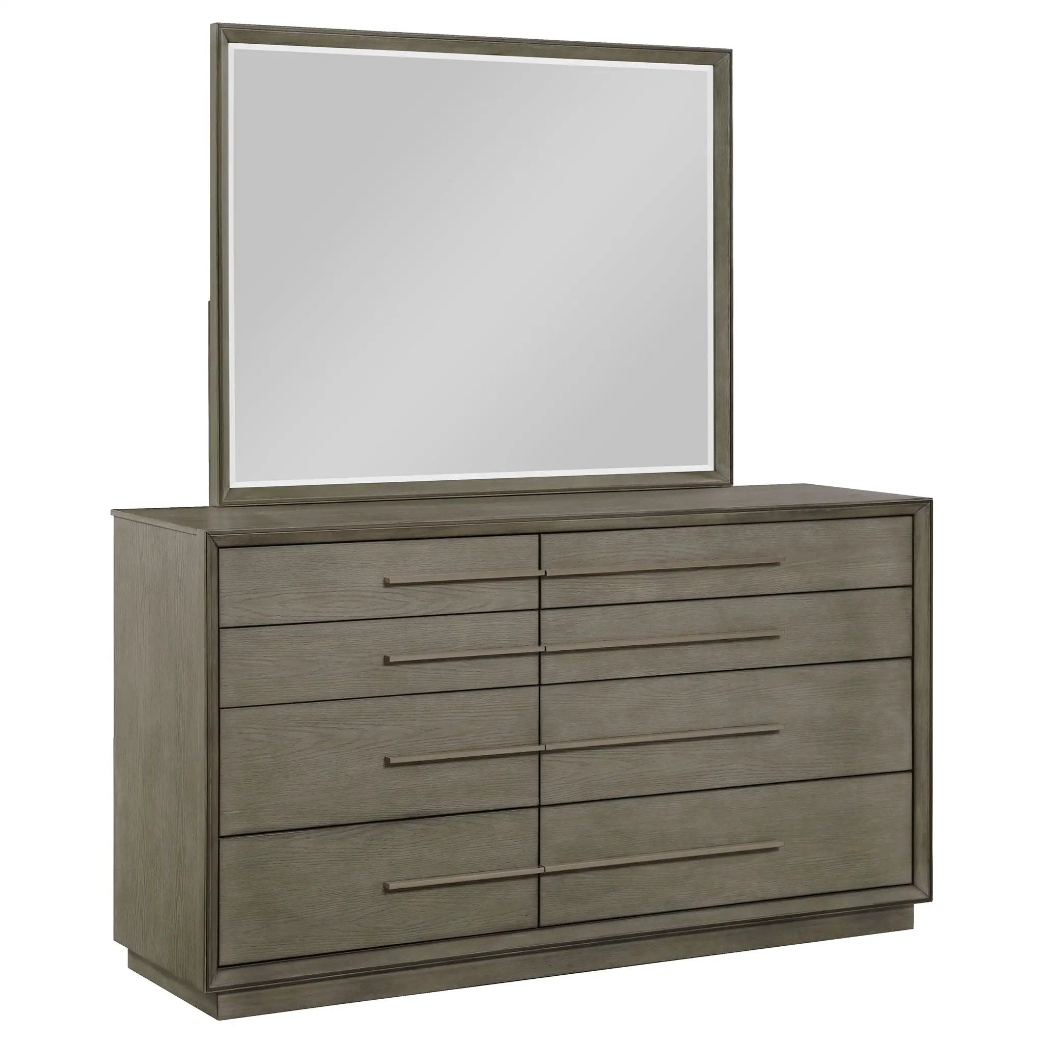 Durango 8-drawer Dresser and Mirror Taupe Oak by Unique Piece Furniture