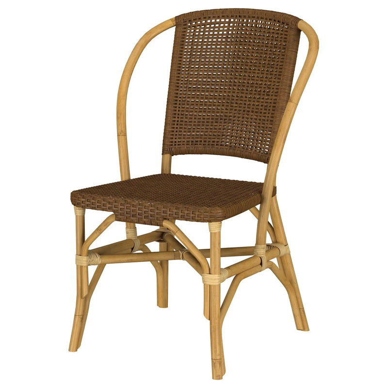 Lexley Woven Rattan Dining Side Chair Brown (Set of 2) by Unique Piece Furniture
