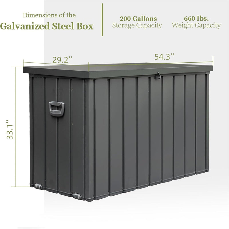 200 Gallon Outdoor Storage Deck Box Waterproof by HouseOfZazla