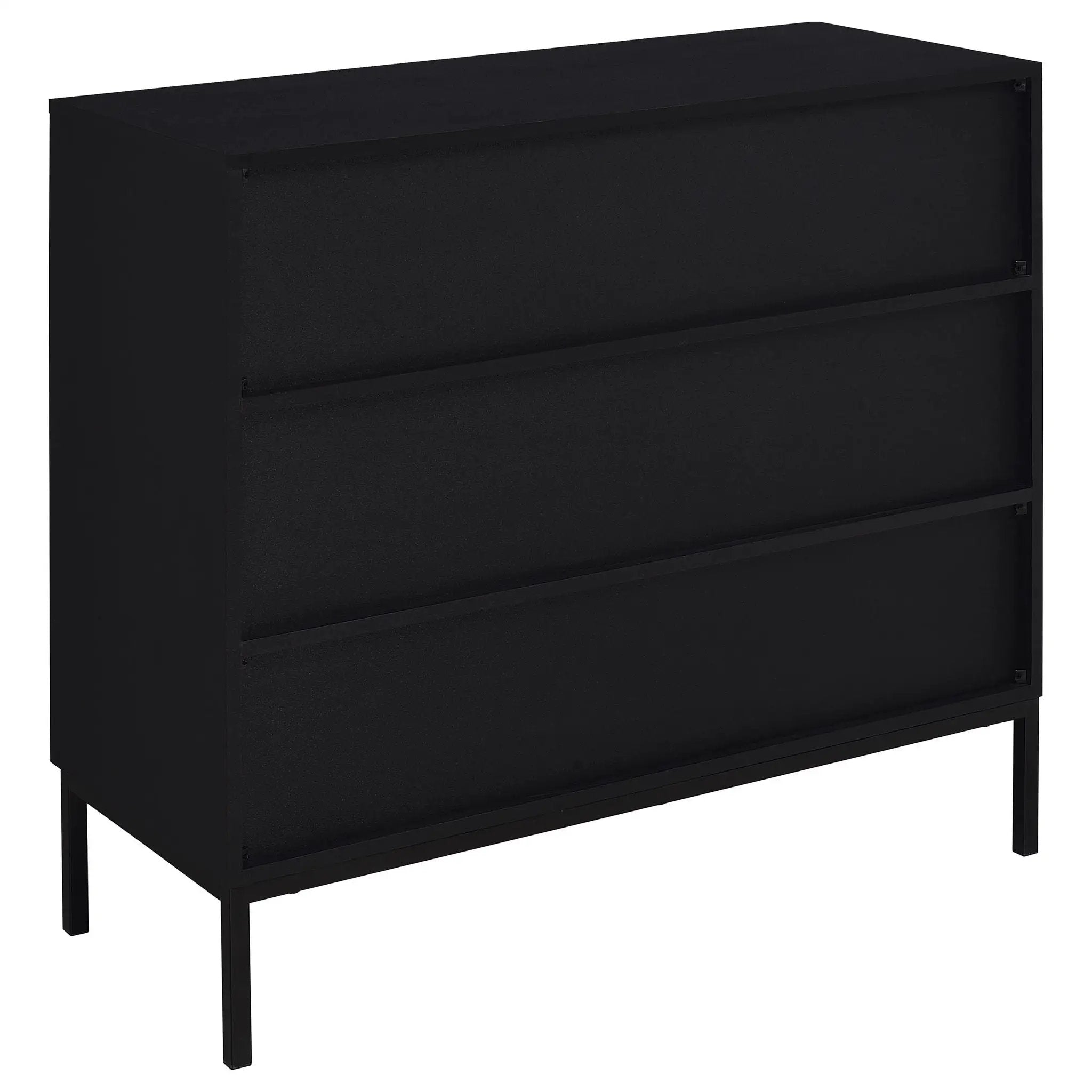 Jess 2-door Arched Fluted Glass Accent Cabinet Black by Unique Piece Furniture