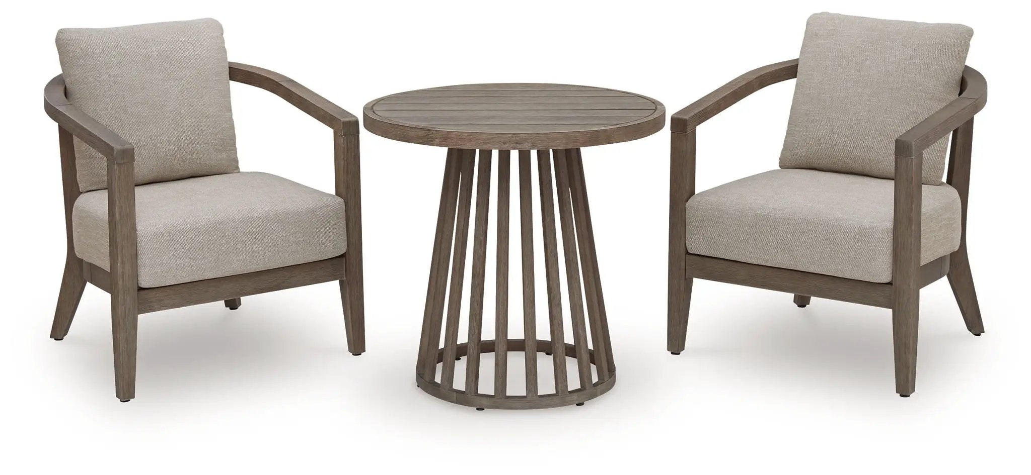 Joy Lagoon - Outdoor Chairs With Cushions/Table (Set of 3) - Beige by Unique Piece Furniture