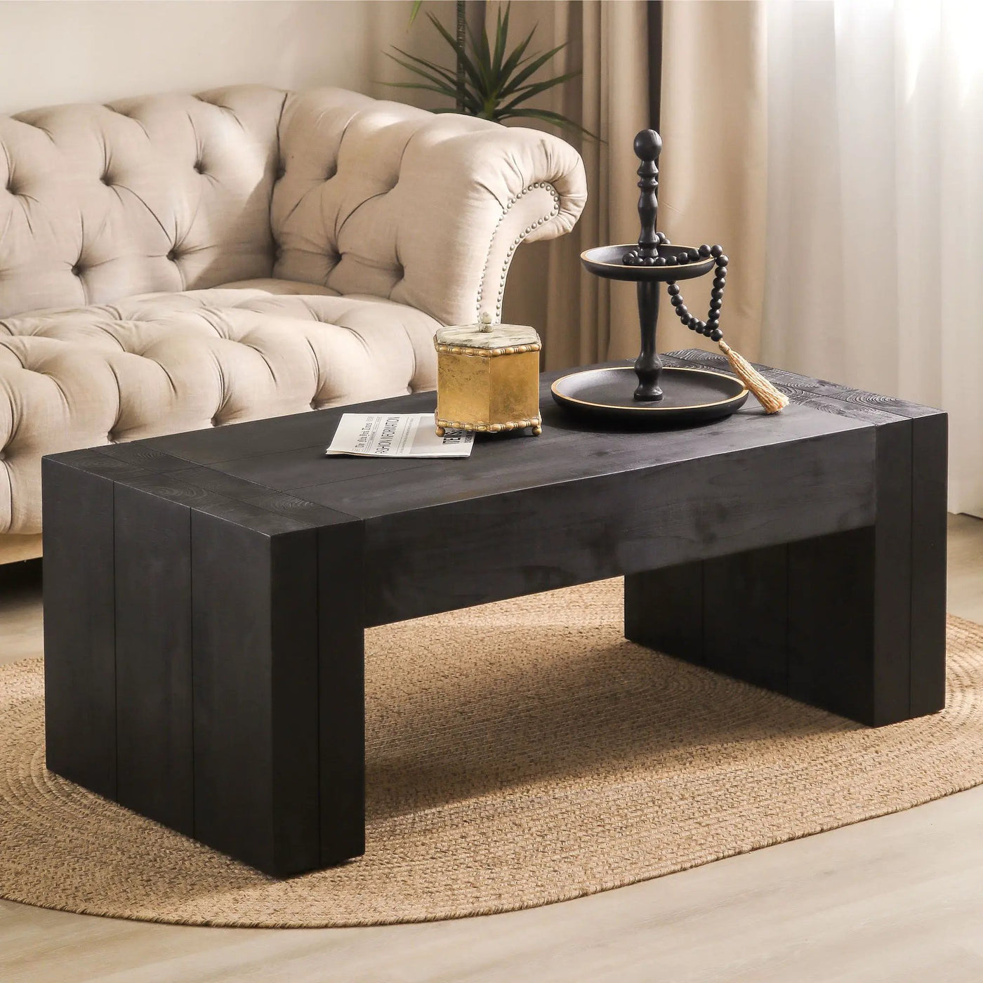 Minimalist Rectangular Center Table For Living Room by HouseOfZazla