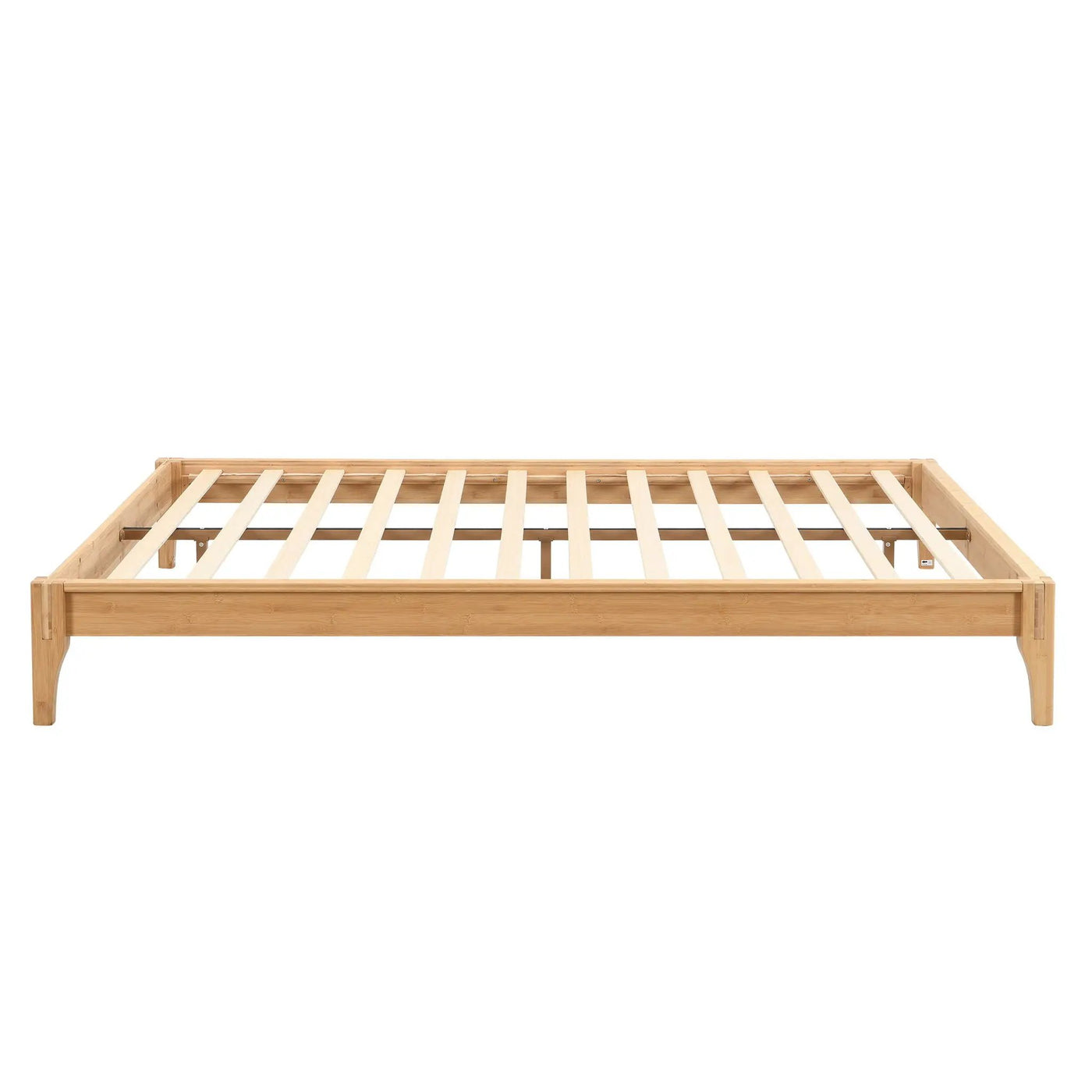 Solid Dry Bamboo Platform Bed Frame, With Slat Support by HouseOfZazla