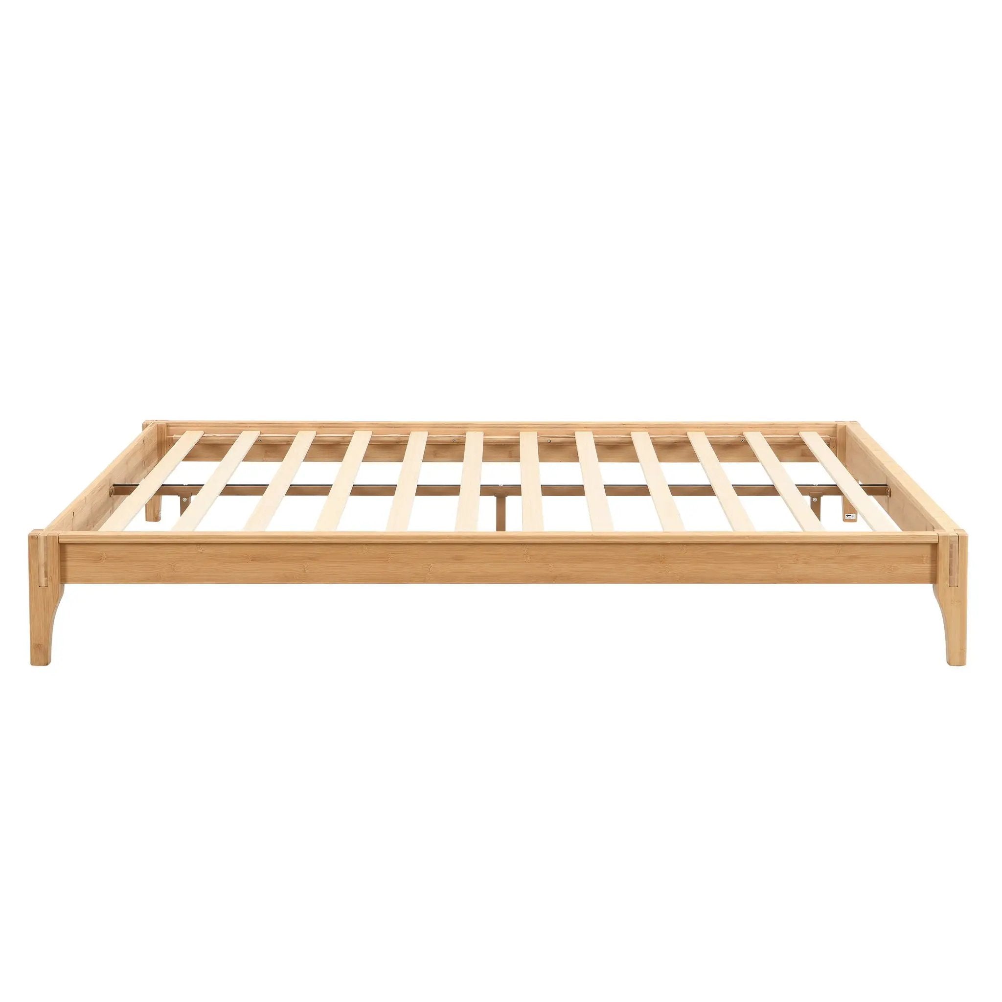 Solid Dry Bamboo Platform Bed Frame, With Slat Support by Unique Piece Furniture