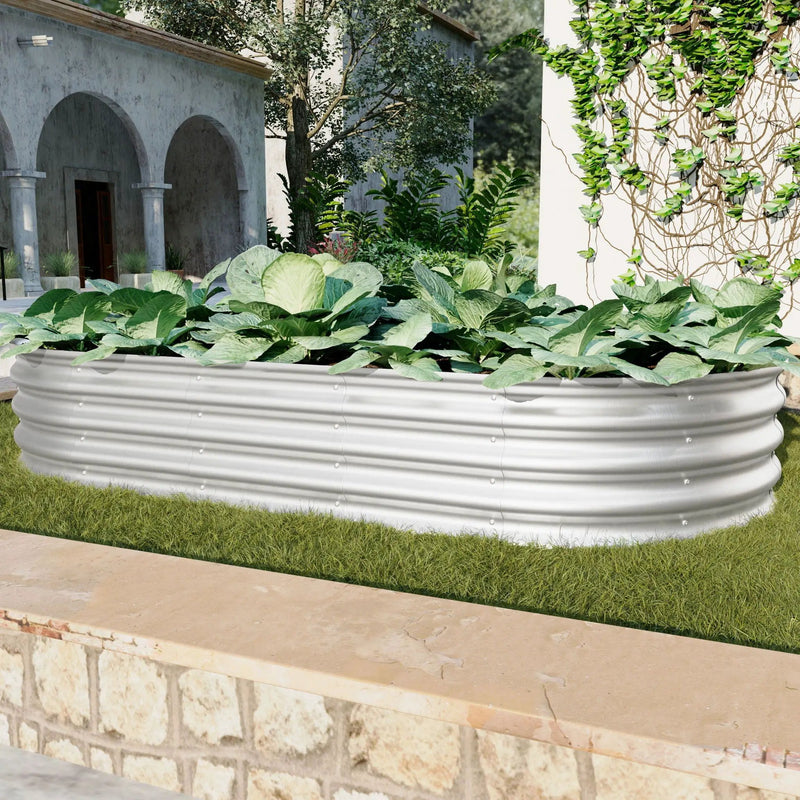 Heavy Duty Galvanized Raised Garden Bed Kit For Vegetables, Flowers & Herbs by HouseOfZazla
