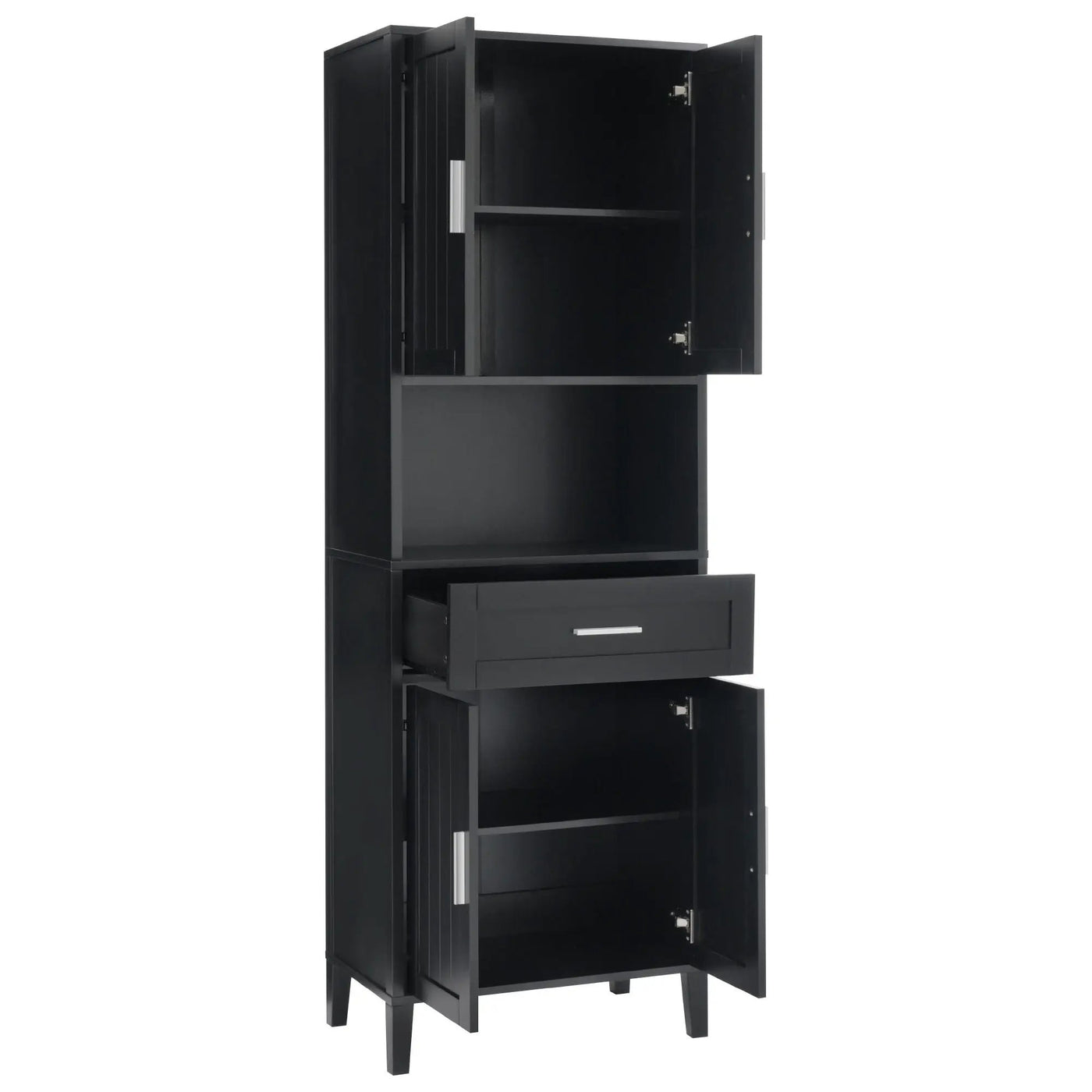 Freestanding Tall Bathroom Cabinet With Soft Close Doors And Adjustable Shelves by HouseOfZazla