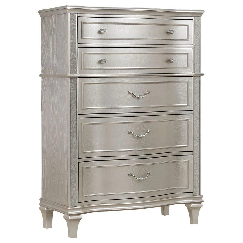 Evangeline 6-drawer Bedroom Chest Silver Oak by Unique Piece Furniture