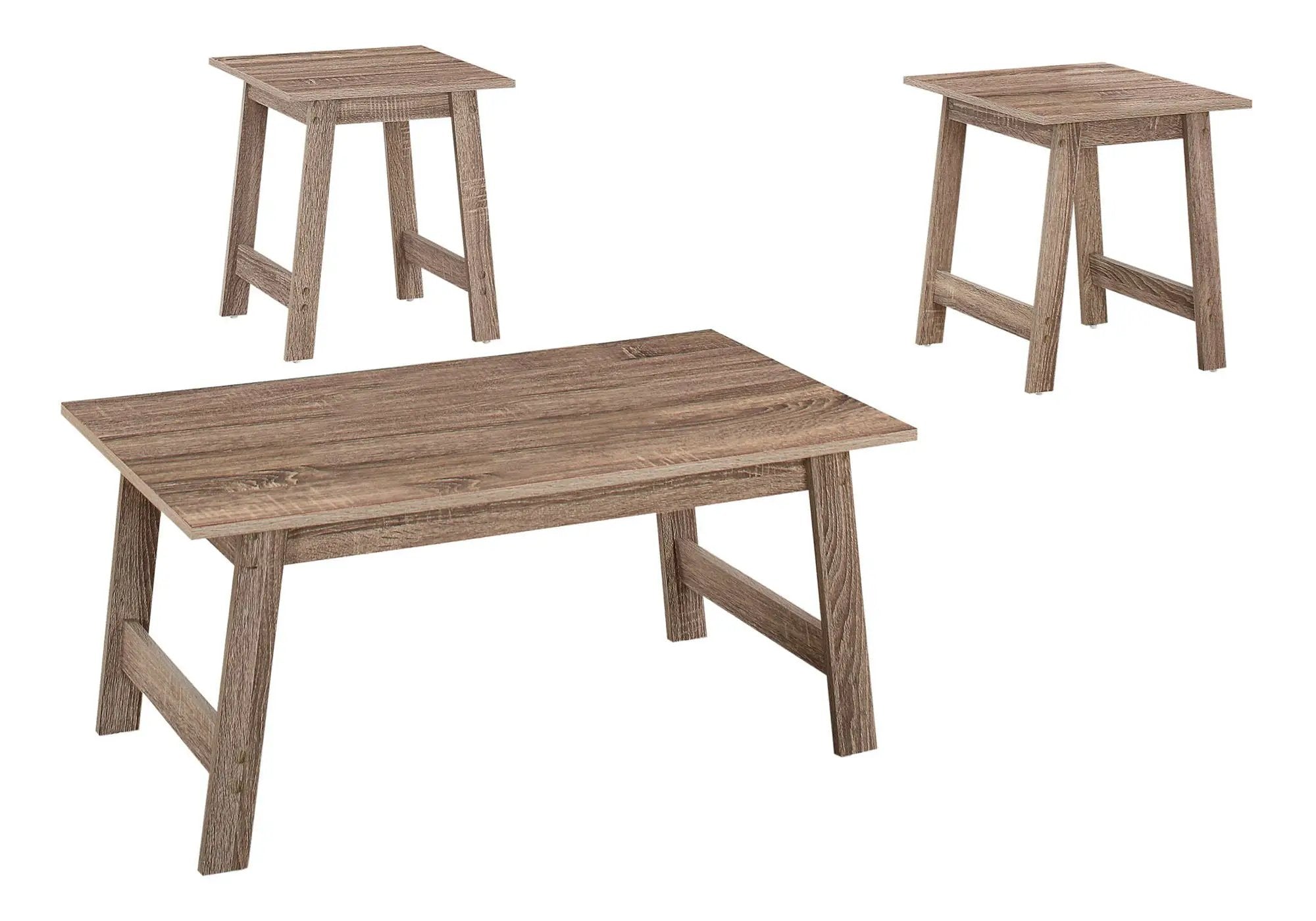 Table Set, Coffee, End, Side, Accent, Living Room Transitional (Set of 3) by Unique Piece Furniture