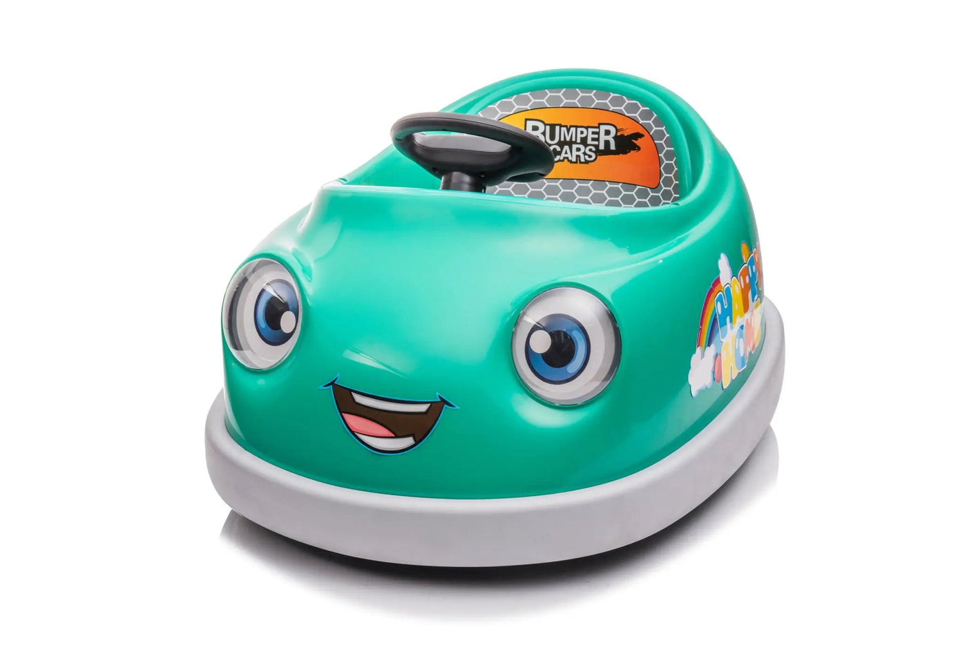 Bumper Car For Kids, 12V Dual Drive 1-6 Years Old Children's Electric Car With Pushrod Dinner Plate USB Bt Music Rocking Horse Mode Anti-Collision Bumper Ride On Car by HouseOfZazla