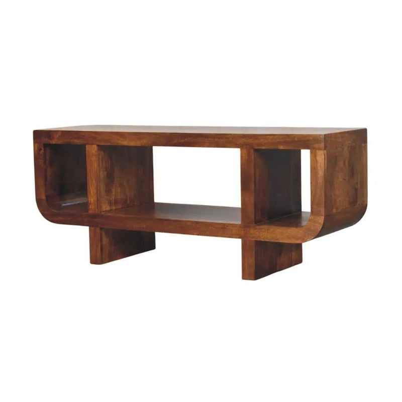 Orion - Curved Media Unit - Brown by HouseOfZazla