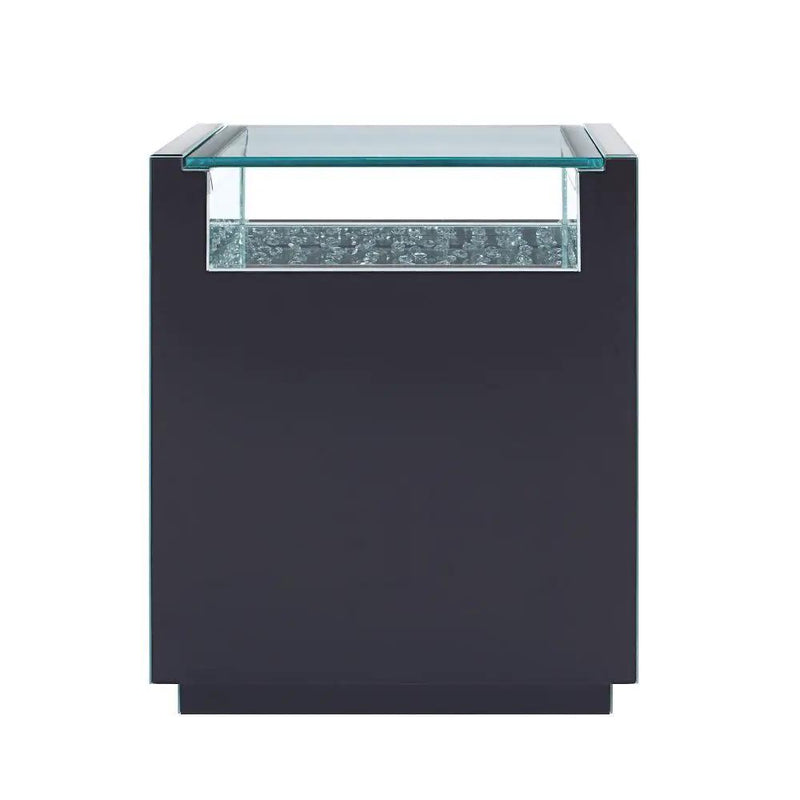 Nysa - 20" X 14" Accent Table - Mirrored & Faux Crystals by Unique Piece Furniture