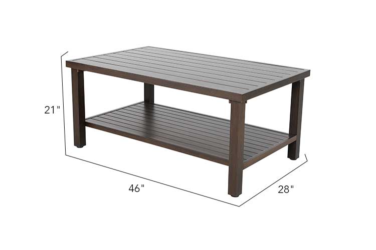 Beaufort Aluminum Coffee Table by Outdoor-USA®