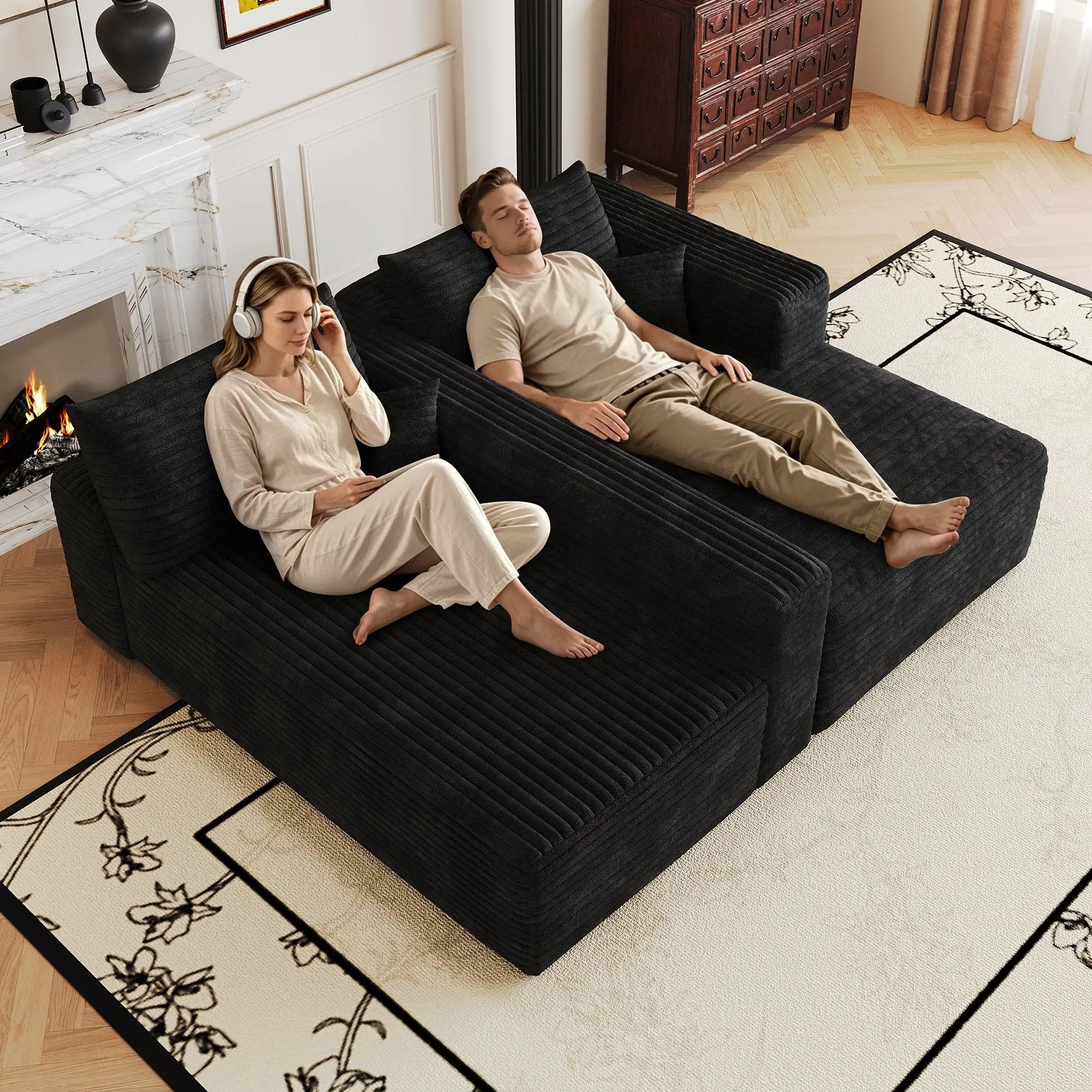 Modern Minimalist Cloud Sectional Sofa by HouseOfZazla