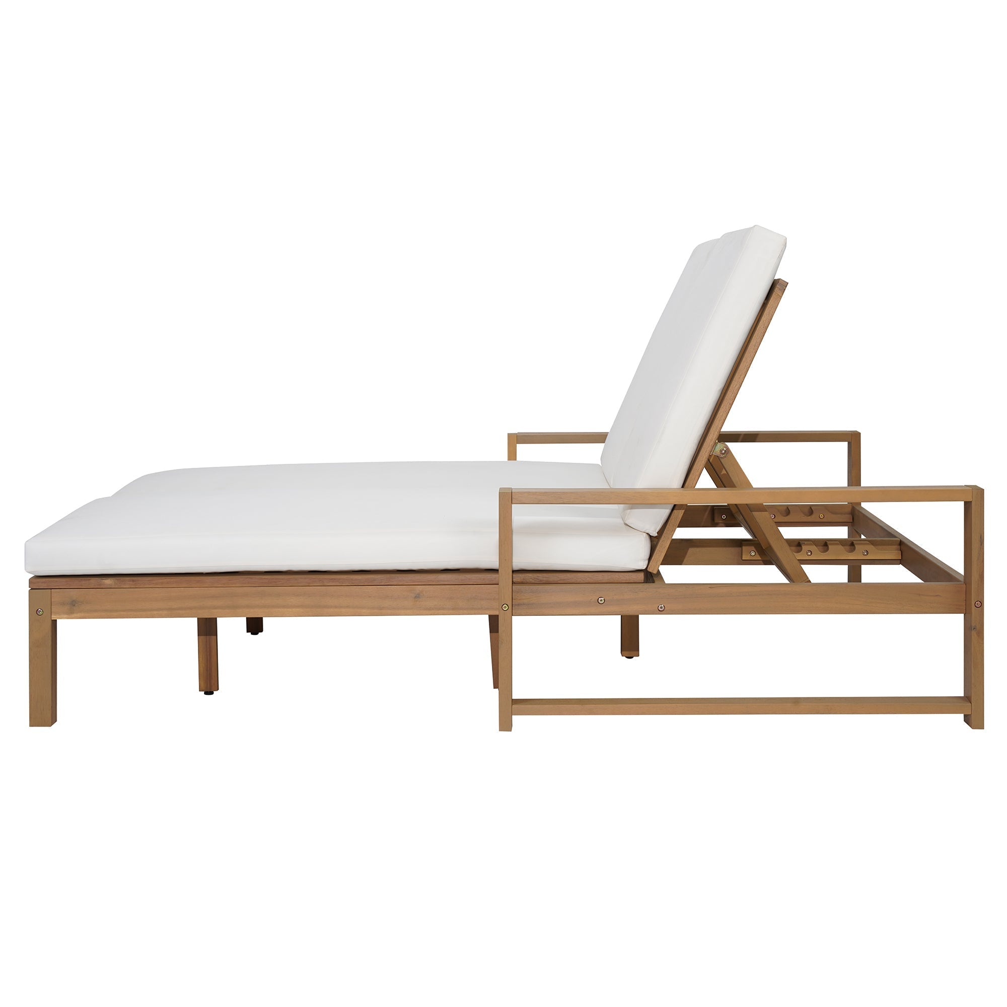 TREXM Outdoor Double Lounge Chair with 5-Position Adjustable Backrest by HouseOfZazla