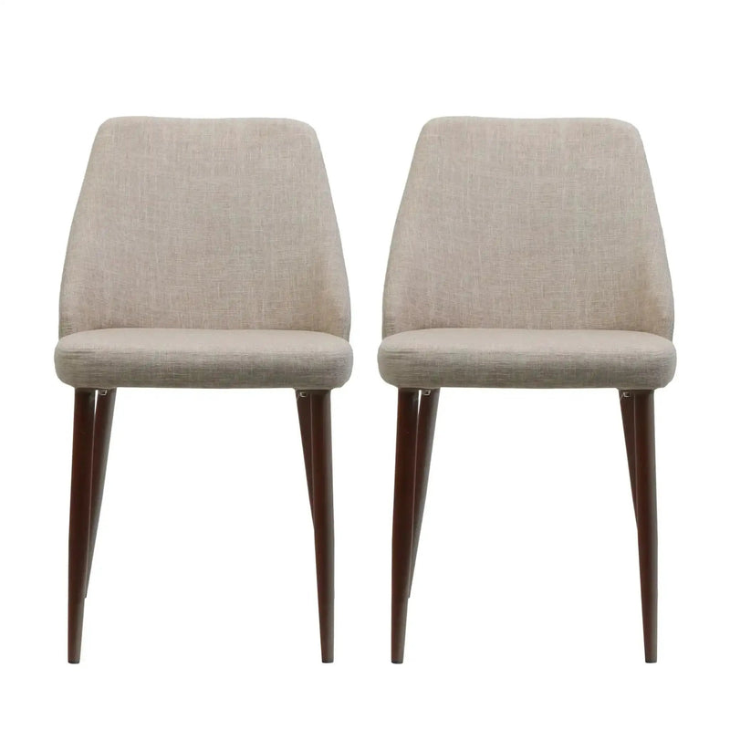 Modern Dining Chair With Iron Legs And Wood Finish by HouseOfZazla