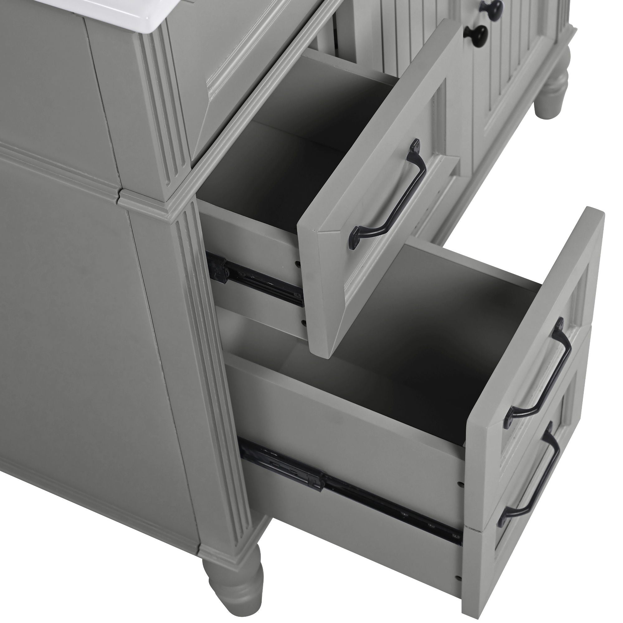 Bathroom Vanity With Sink, Freestanding Cabinet & Drawers by HouseOfZazla