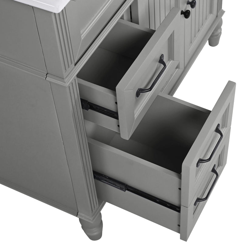 Bathroom Vanity With Sink, Freestanding Cabinet & Drawers by HouseOfZazla