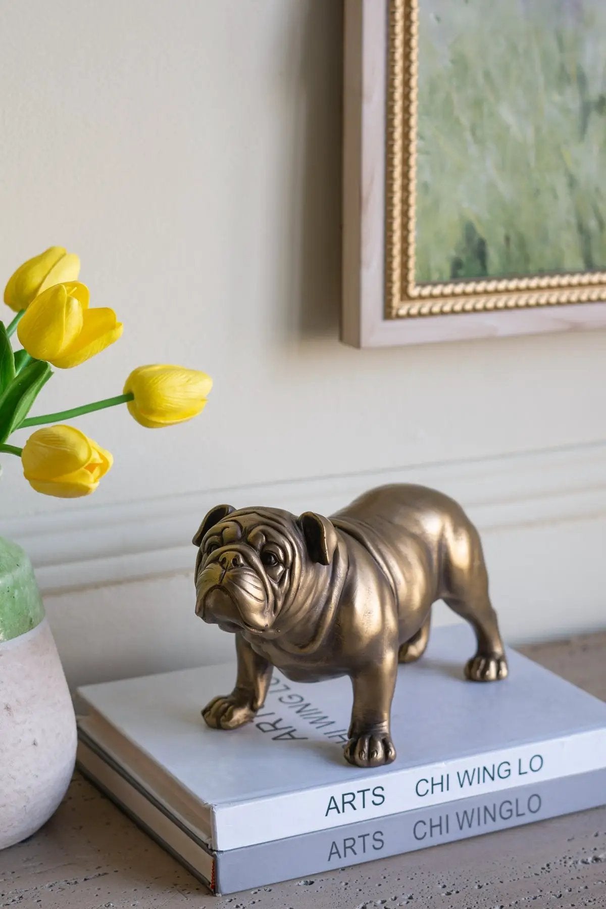 Vintage Lifelike French Bulldog Figurine by HouseOfZazla