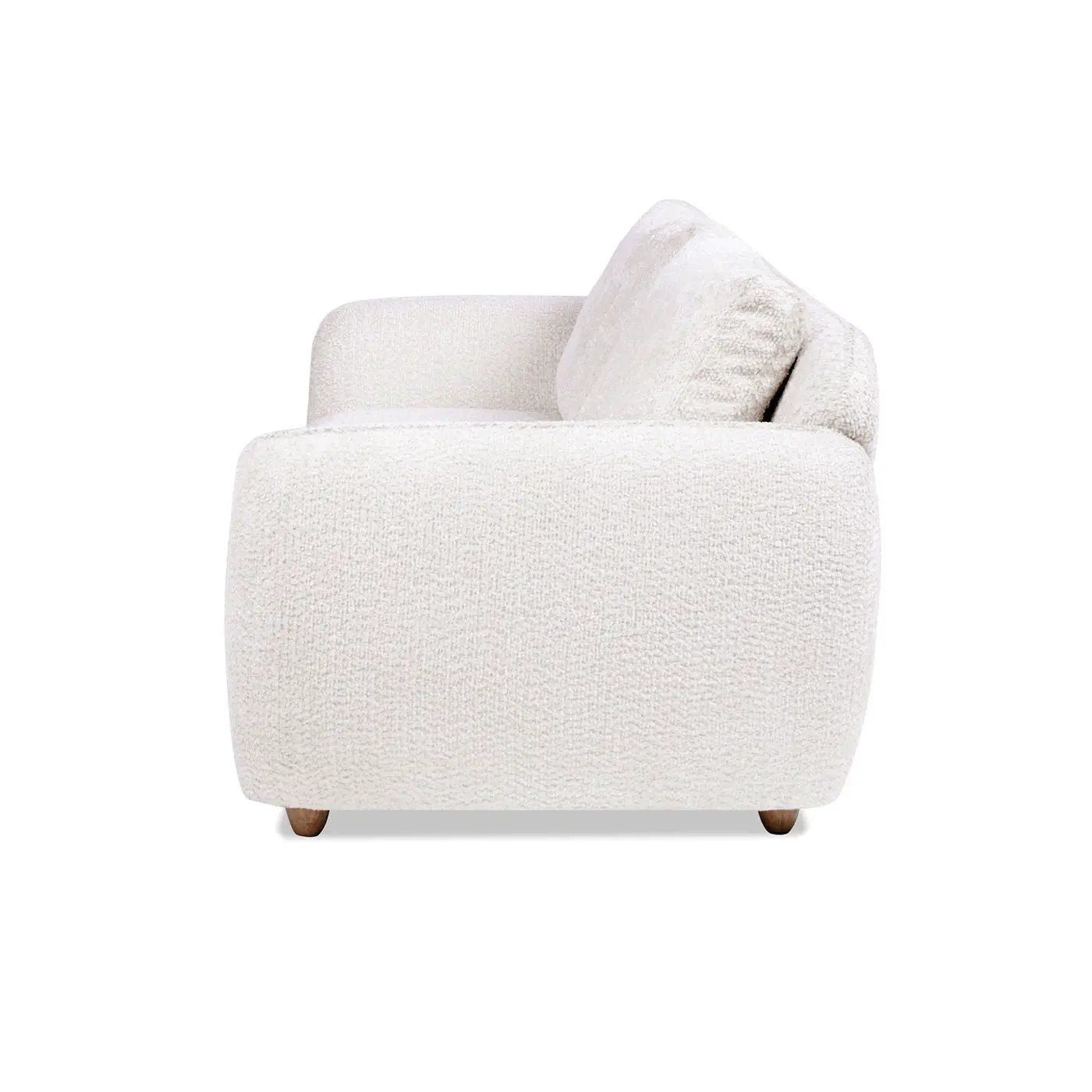 Sharon - Puffy Arm Sofa - Alpaca Off-White by HouseOfZazla