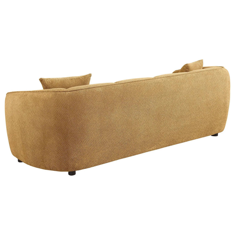 Aleisha 3-piece Chenille Upholstered Sofa Set Mustard Yellow by Unique Piece Furniture