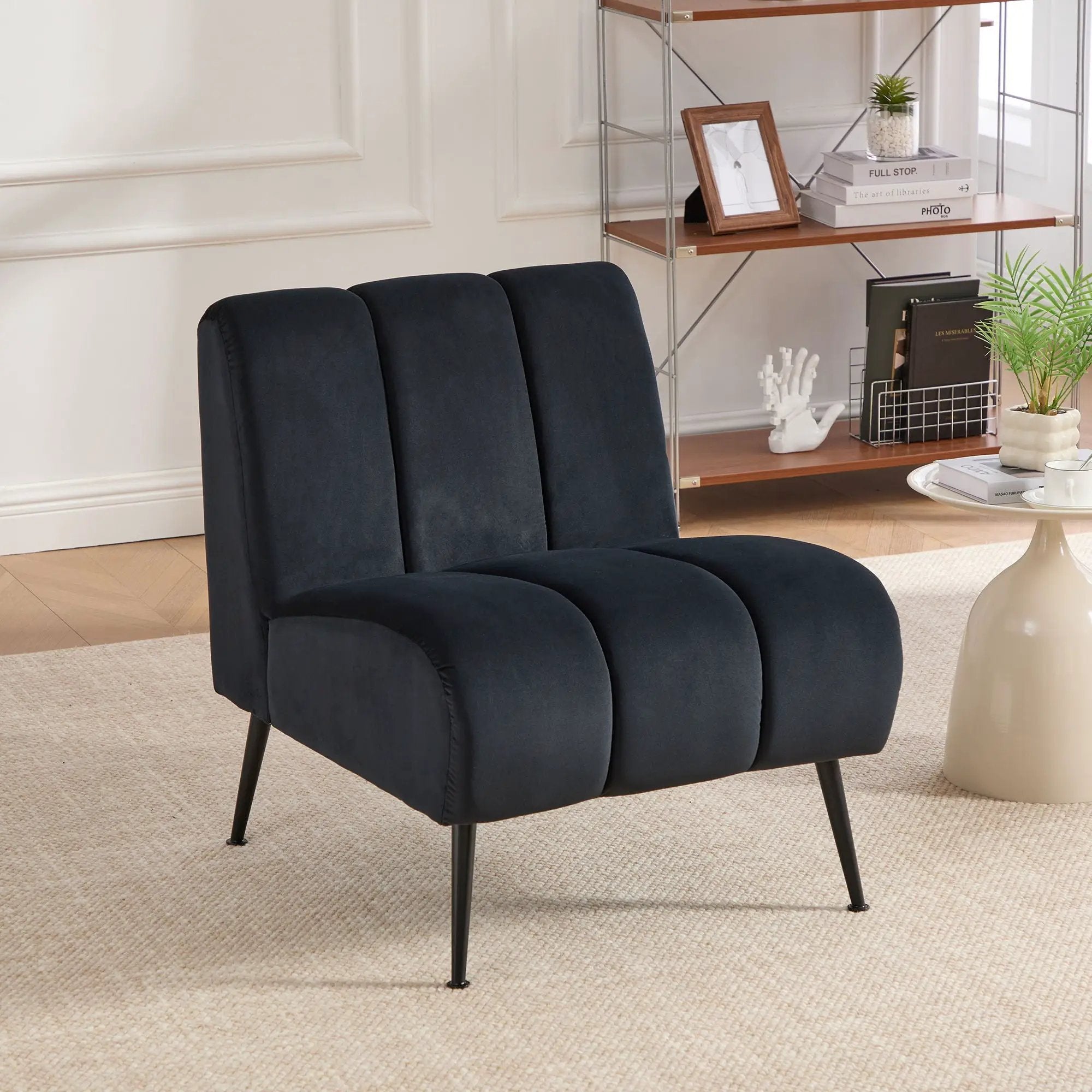 Upholstered Armless Chair For Living Room by Unique Piece Furniture