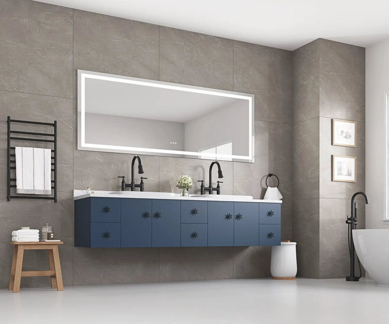 72" LED Bathroom Mirror with Front and Backlight by HouseOfZazla