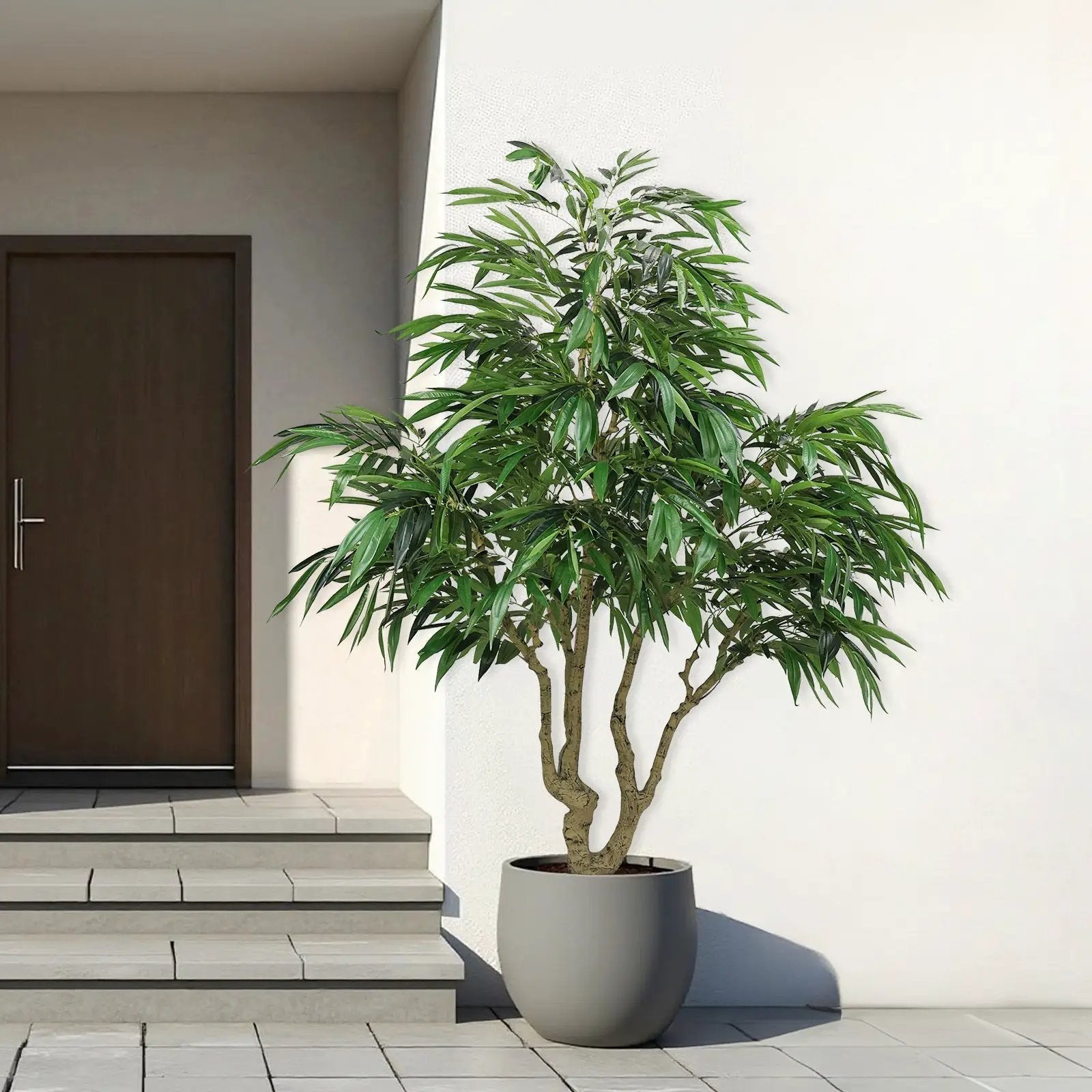 7FT Artificial Willow Tree Indoor Faux Greenery Plant by HouseOfZazla