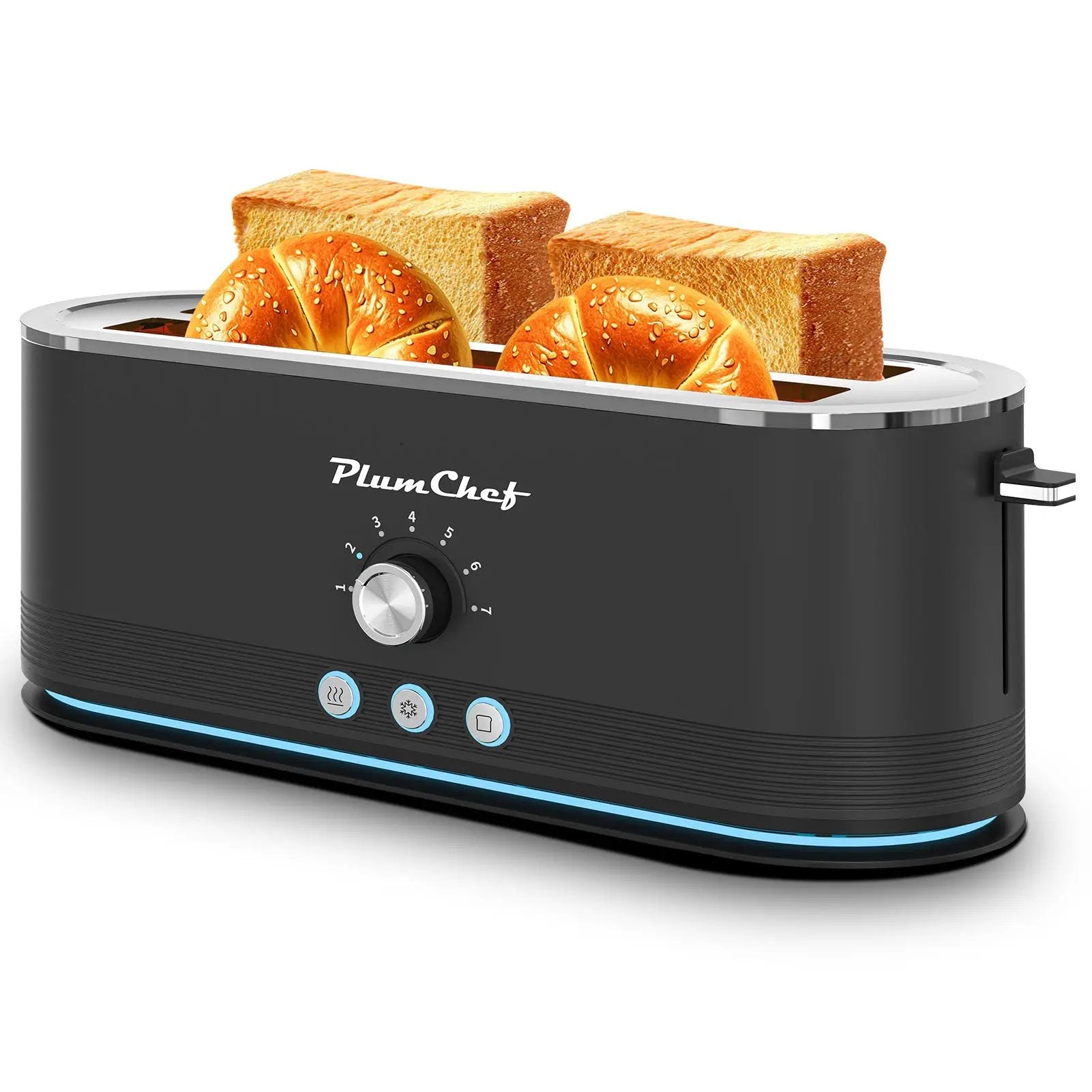 4-Slice Stainless Steel Toaster with 7 Browning Settings by HouseOfZazla