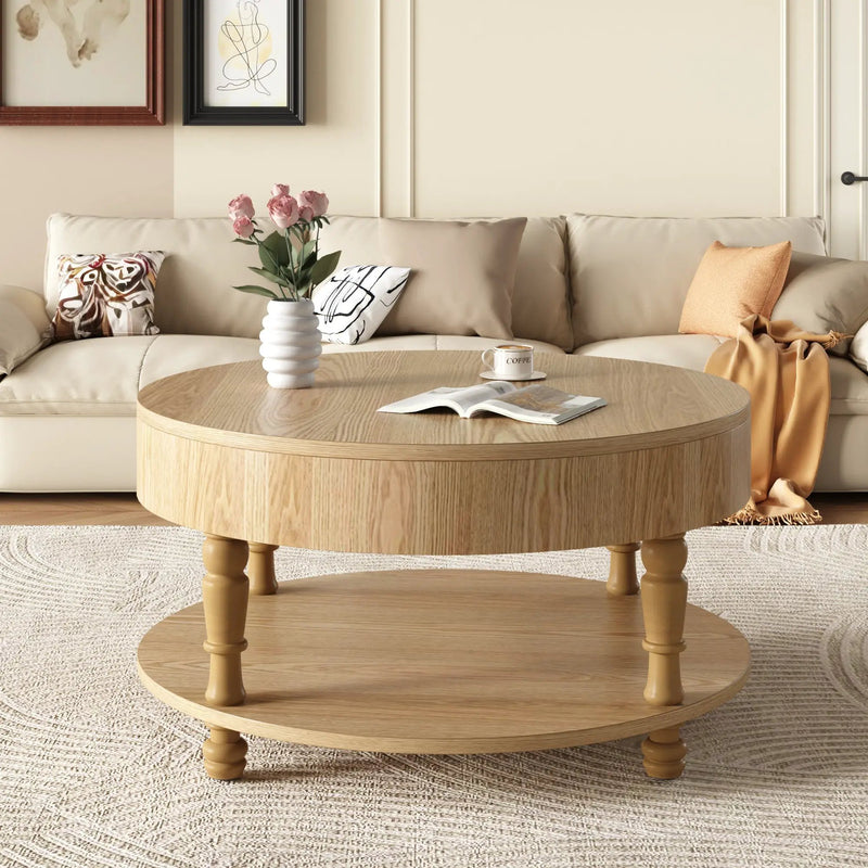 Coffee Table with Dual Storage for Living Room by HouseOfZazla