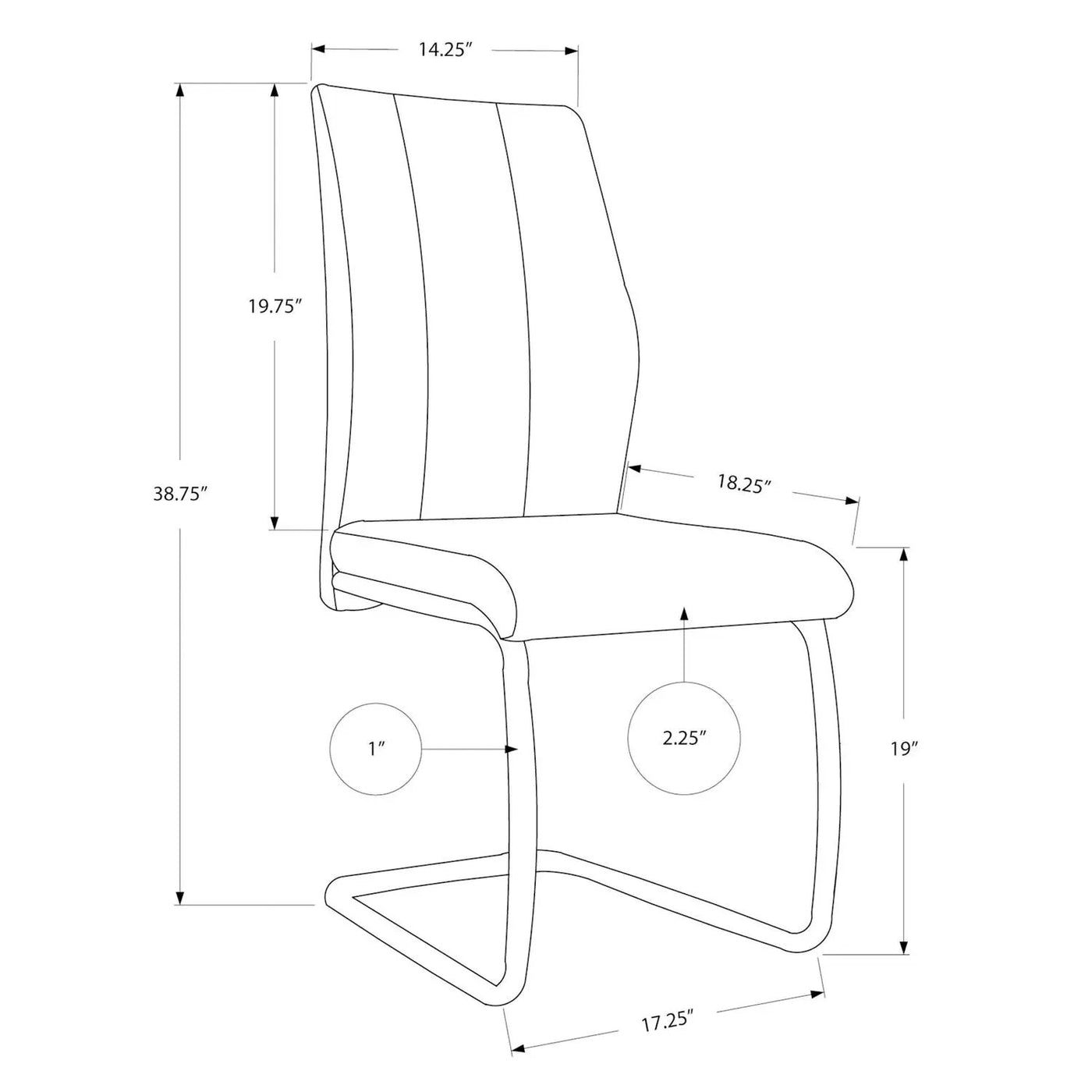 Dining Chair, Side, Upholstered For Dining Room, Contemporary & Modern (Set of 2) by Unique Piece Furniture