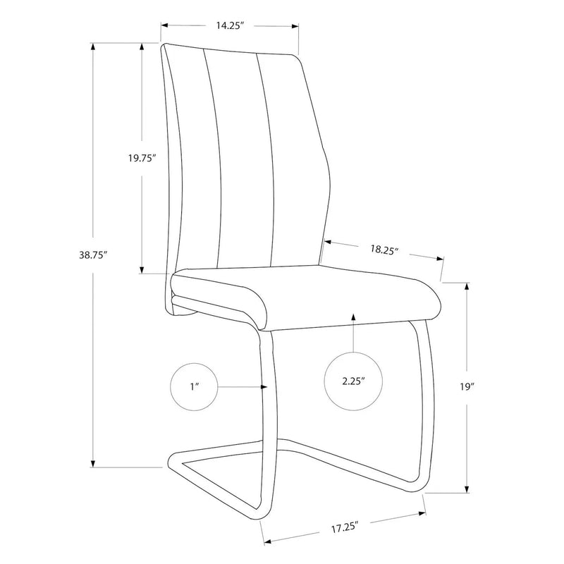 Dining Chair, Side, Upholstered For Dining Room, Contemporary & Modern (Set of 2) by Unique Piece Furniture