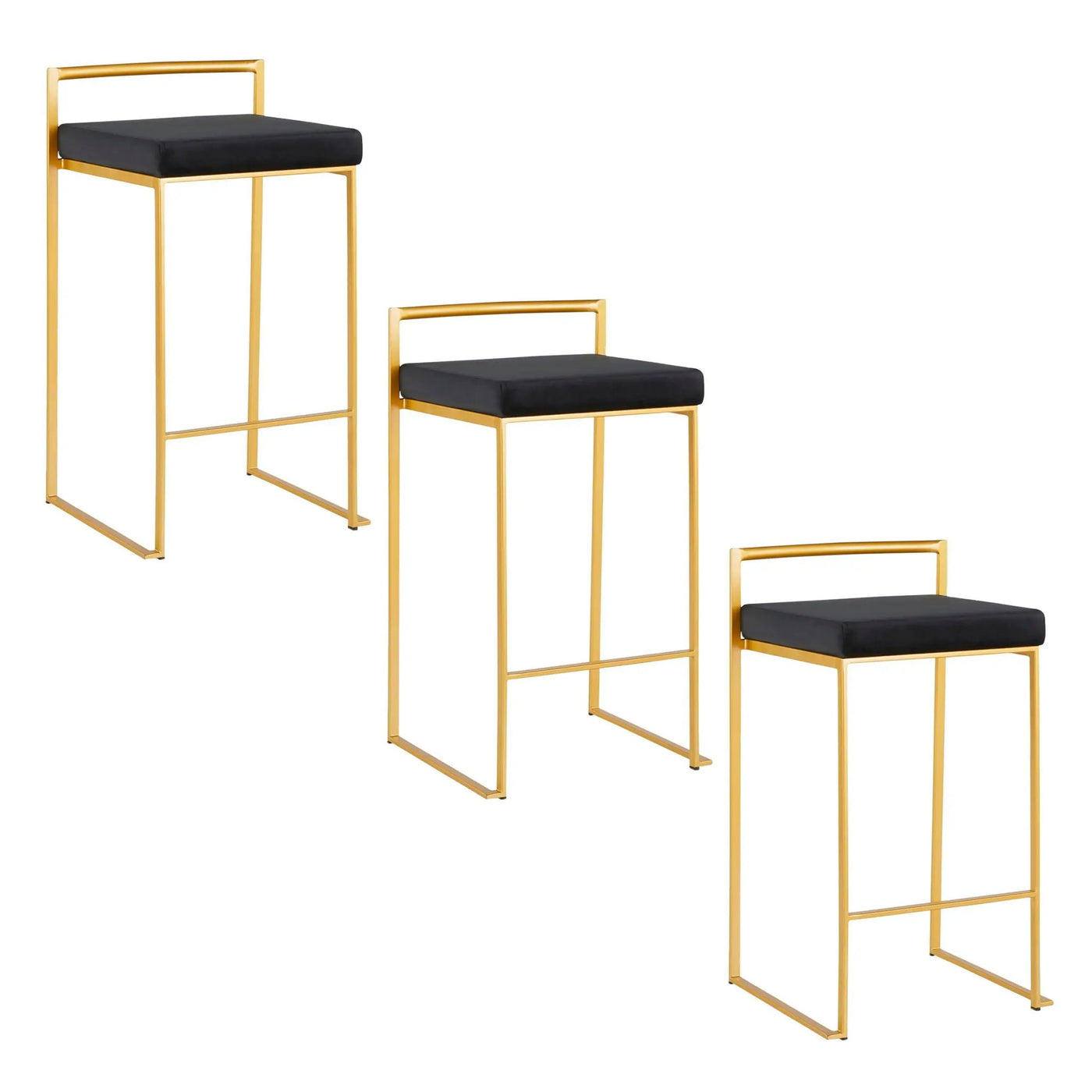 Fuji - Contemporary / Glam Design Counter Stool (Set of 2) by HouseOfZazla